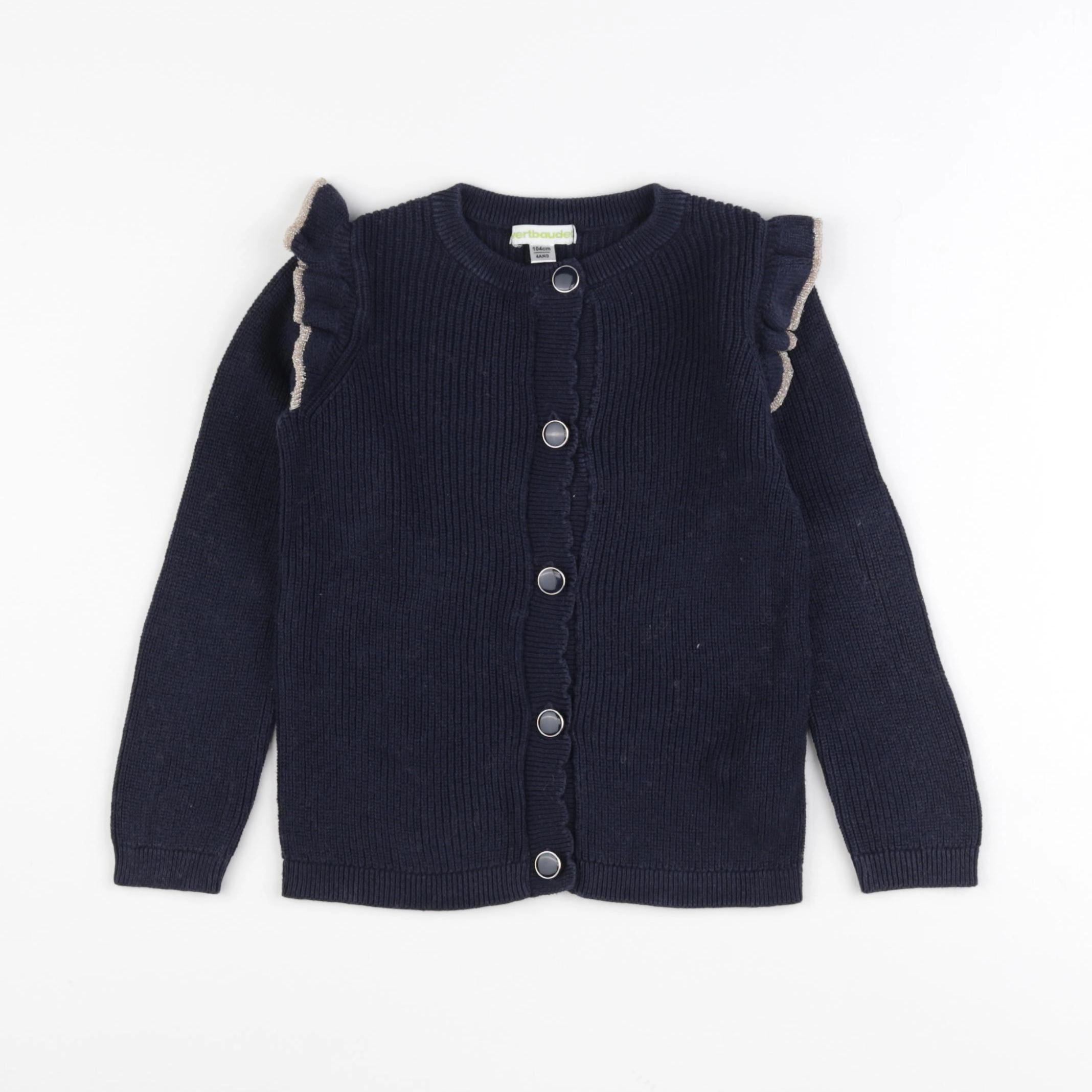 Vertbaudet - gilet bleu - 4 ans