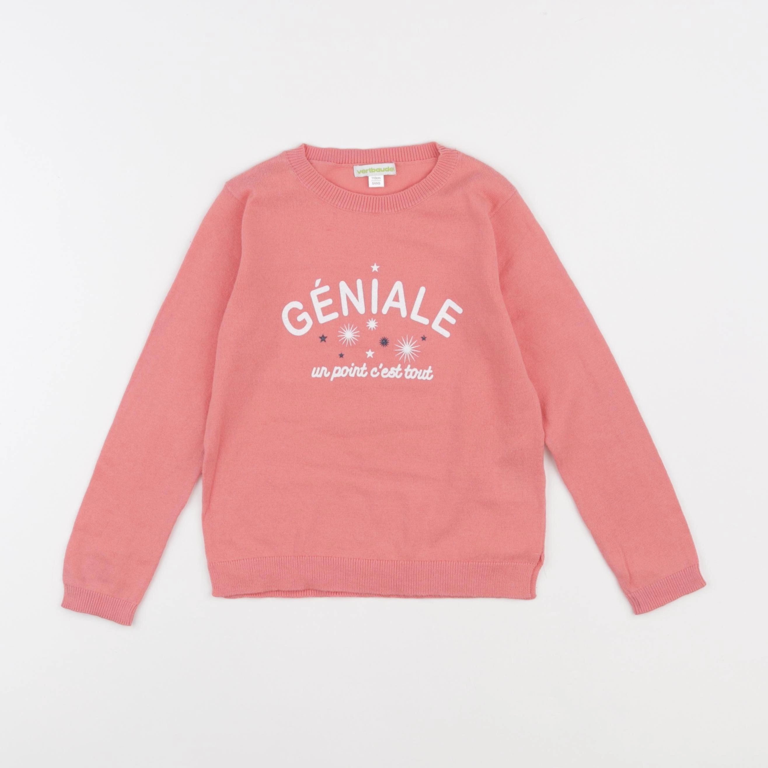Vertbaudet - pull rose - 5 ans