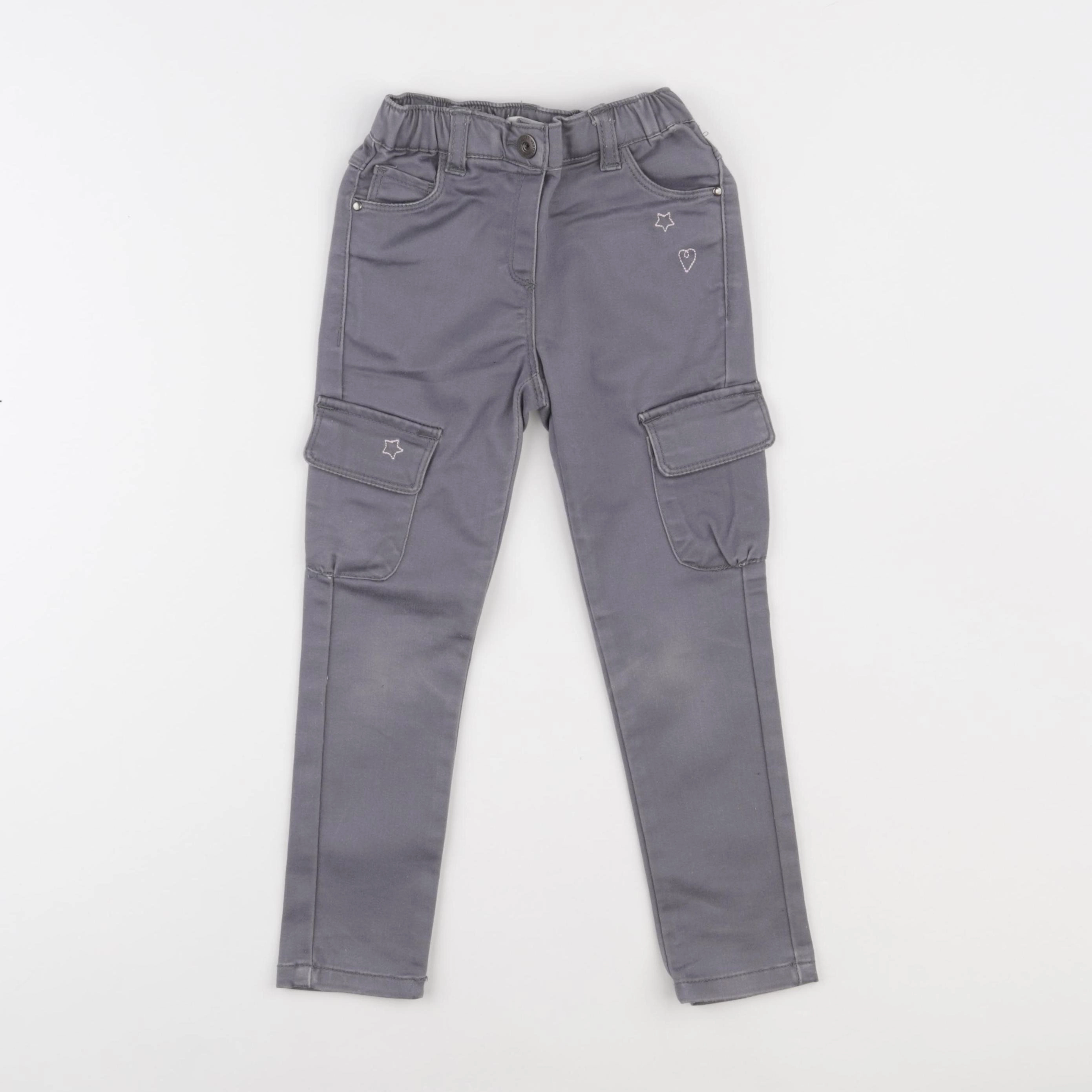 Vertbaudet - pantalon gris - 4 ans