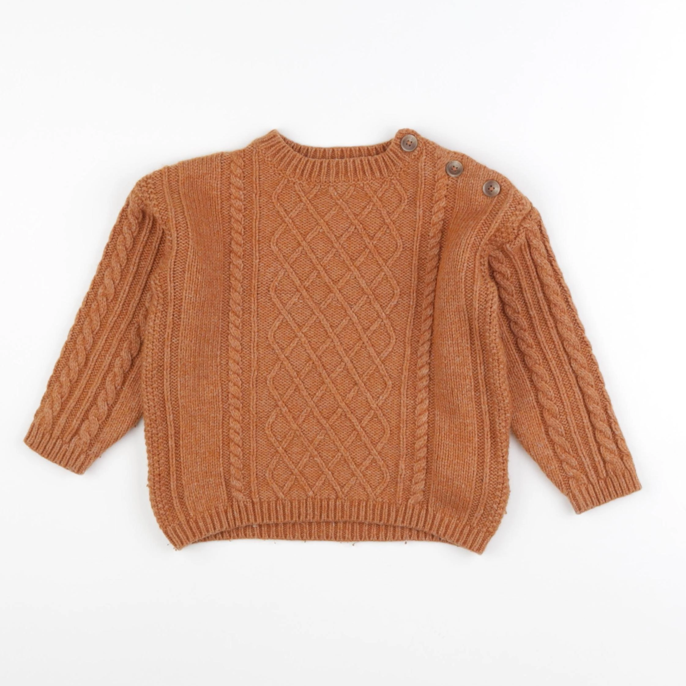 Cyrillus - pull marron - 4 ans
