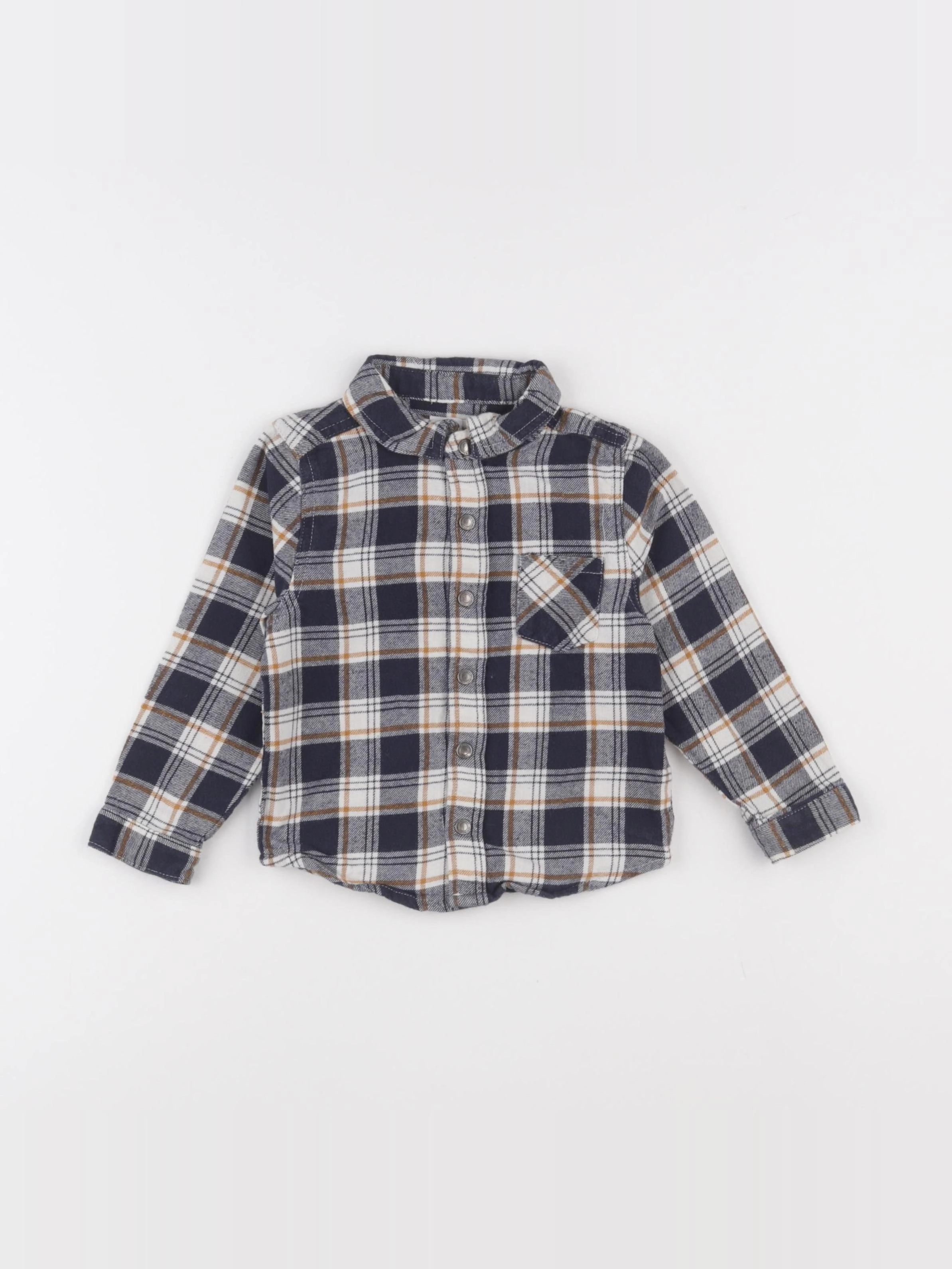 Vertbaudet - chemise bleu - 24 mois