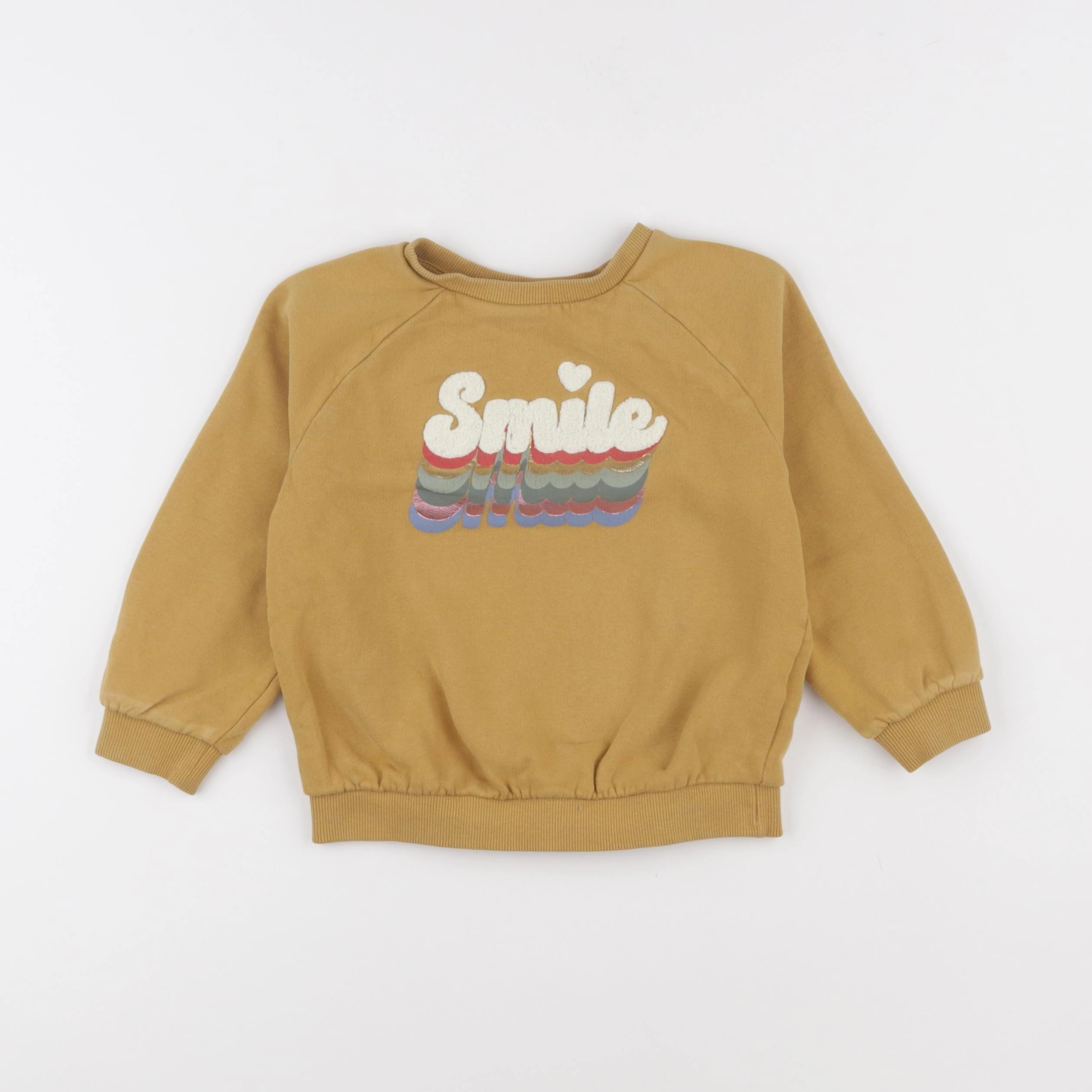 Vertbaudet - sweat jaune - 5 ans