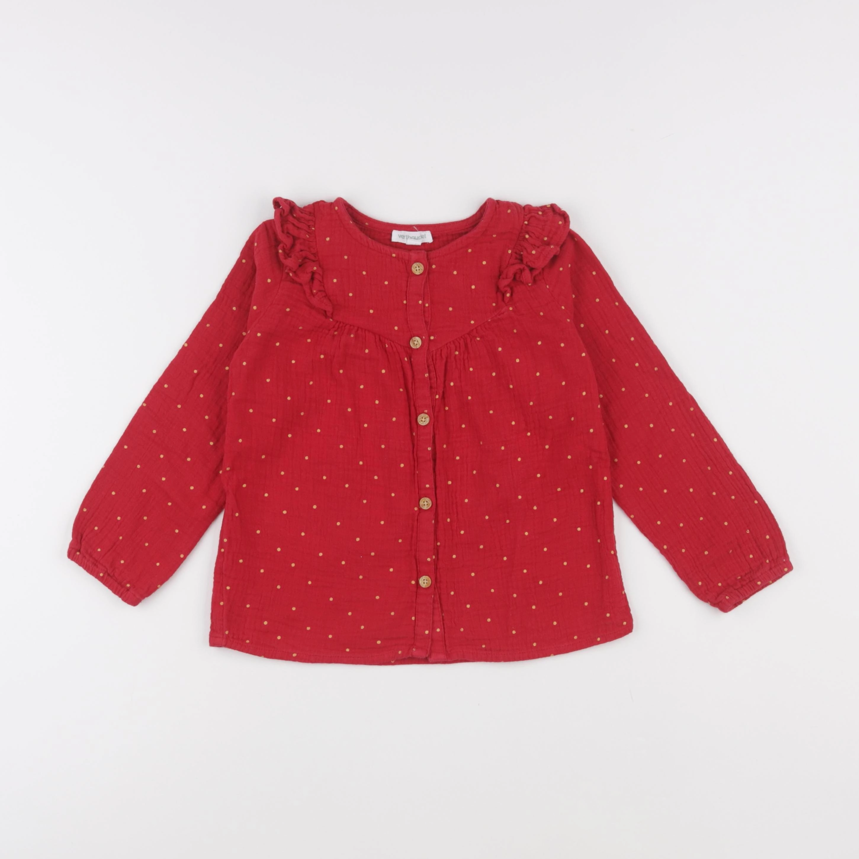 Vertbaudet - blouse rouge - 5 ans