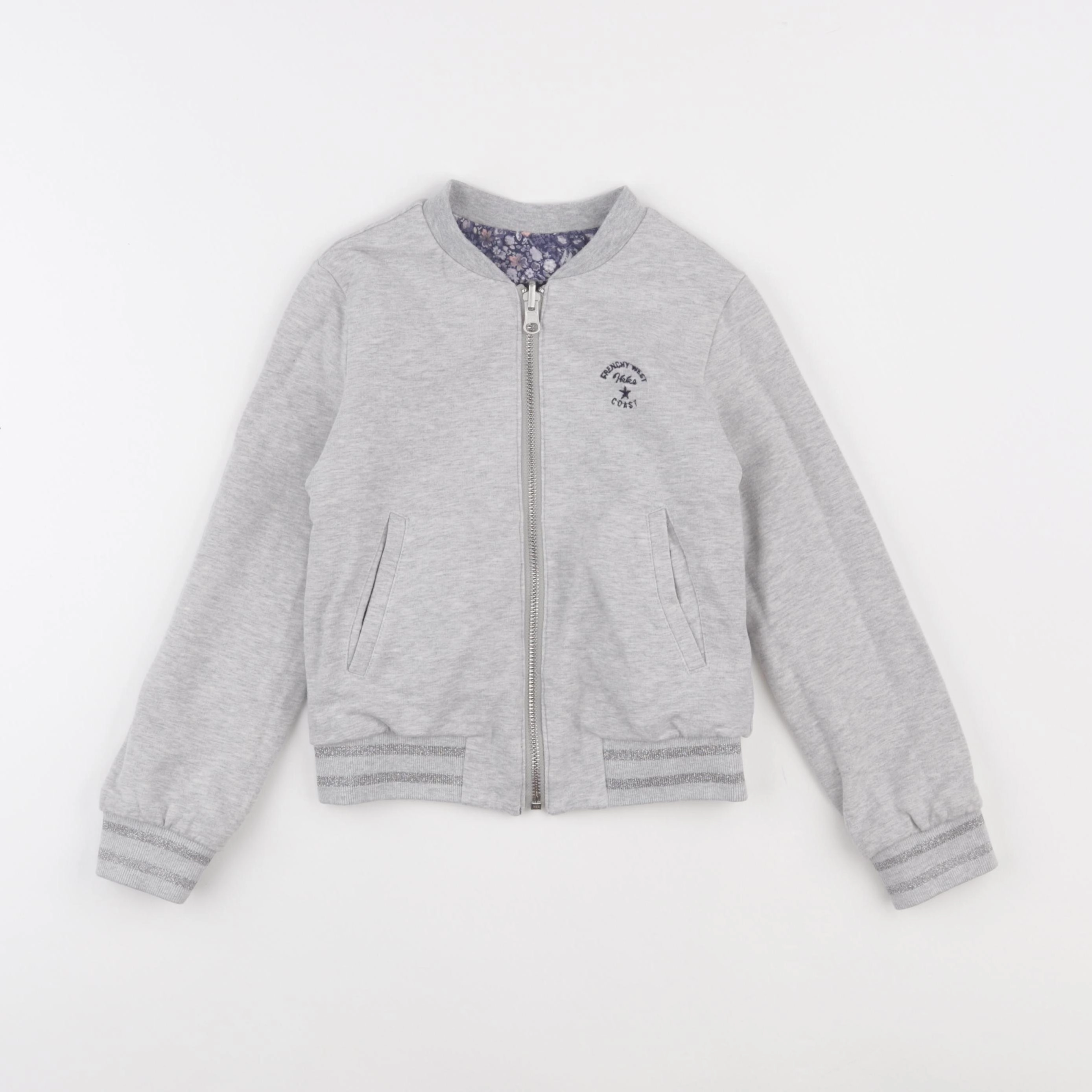IKKS - sweat réversible gris - 6 ans