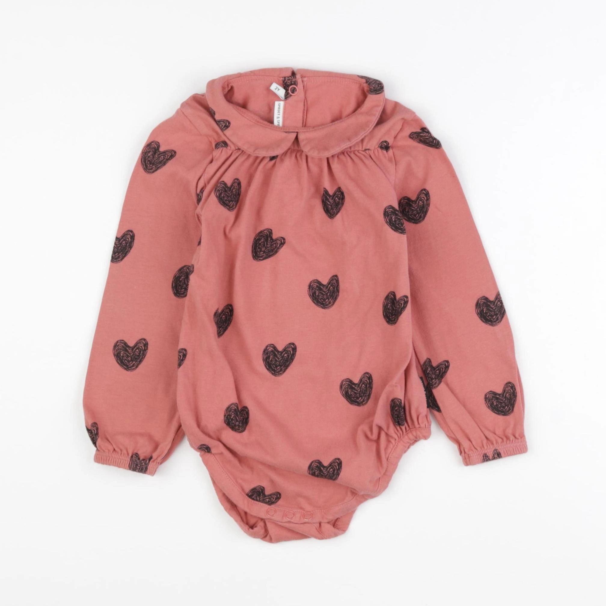 Sproet & Sprout - body à col rose - 2 ans