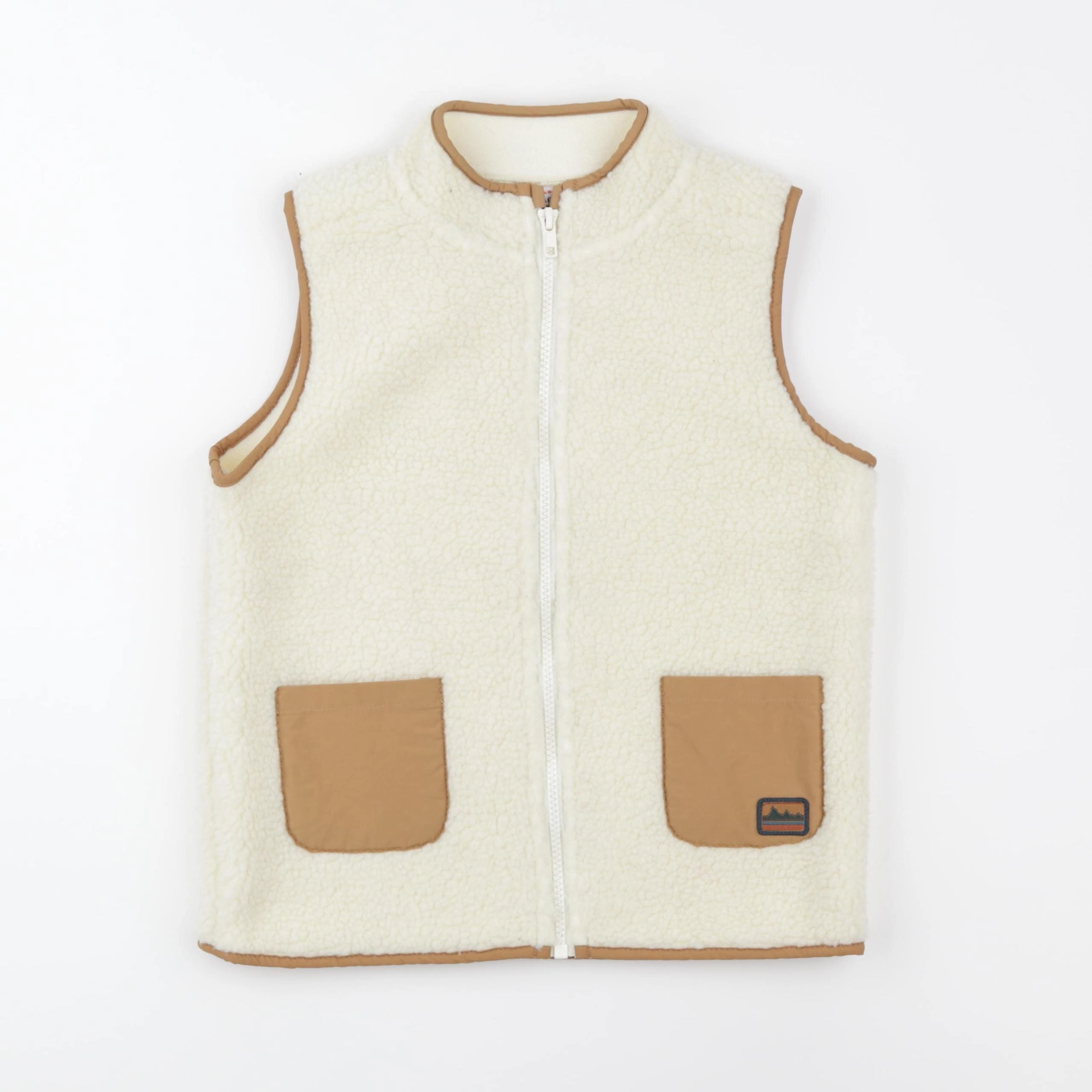 Tape à l'oeil - gilet blanc, marron - 6 ans