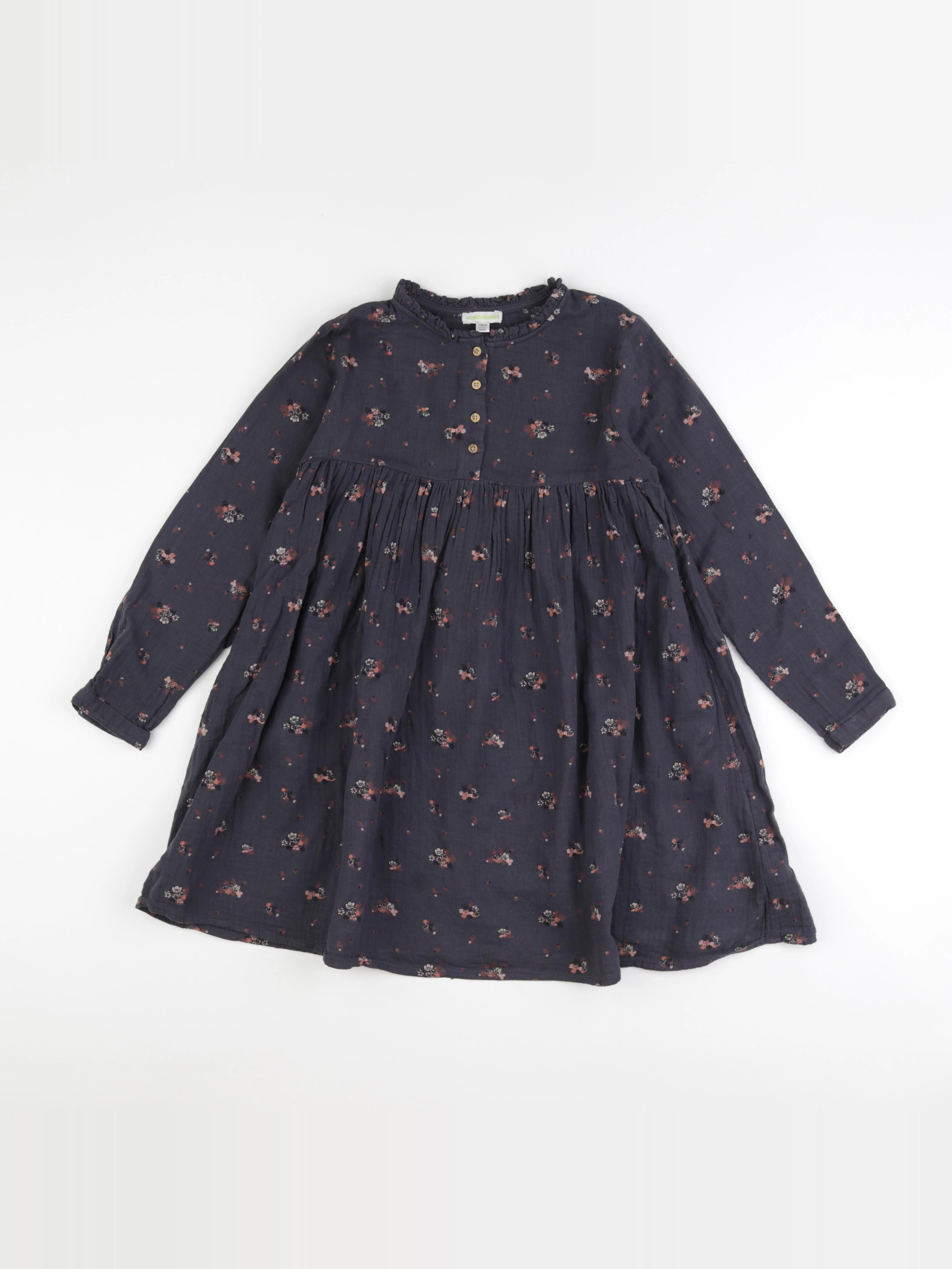 Vertbaudet - robe gris - 9 ans