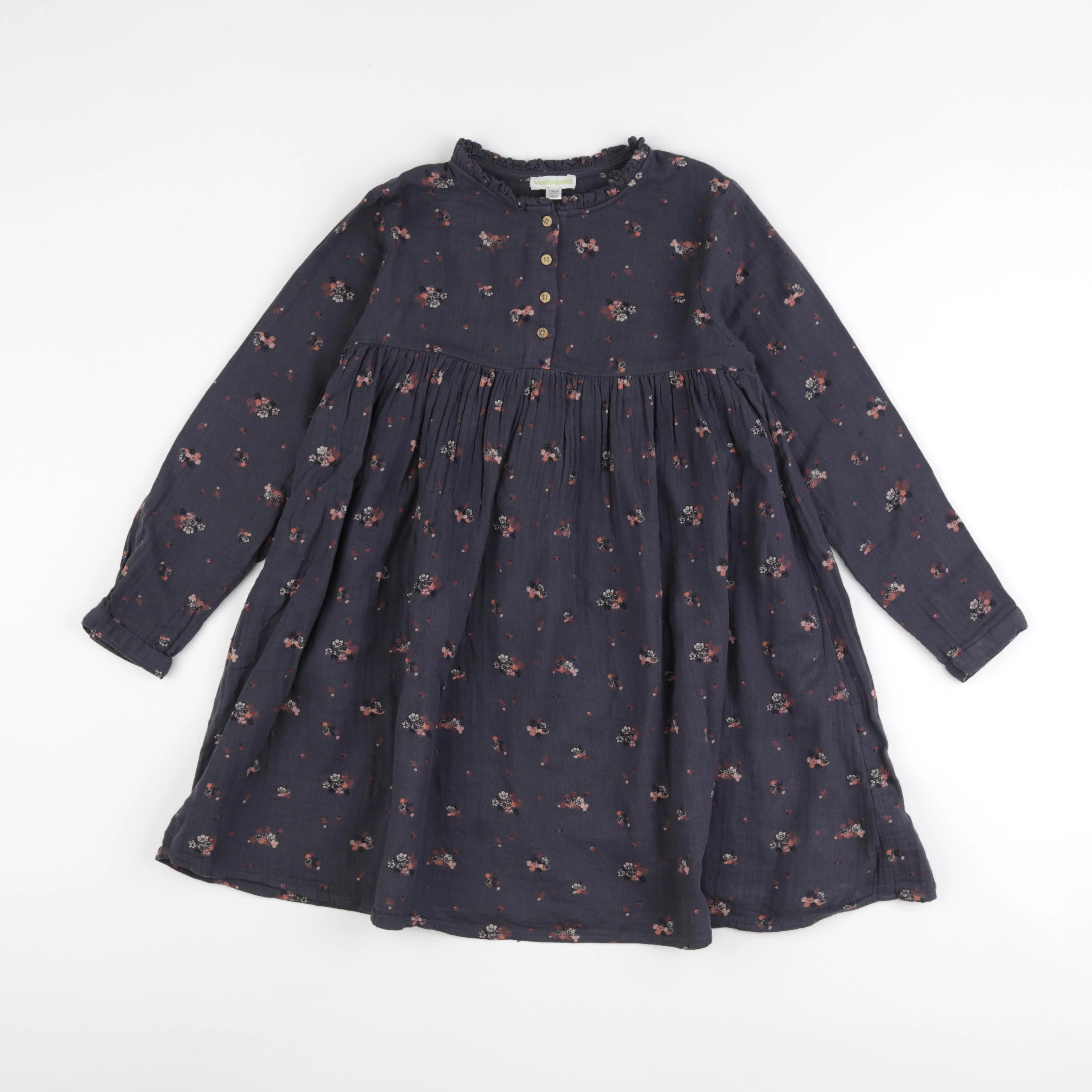 Vertbaudet - robe gris - 9 ans