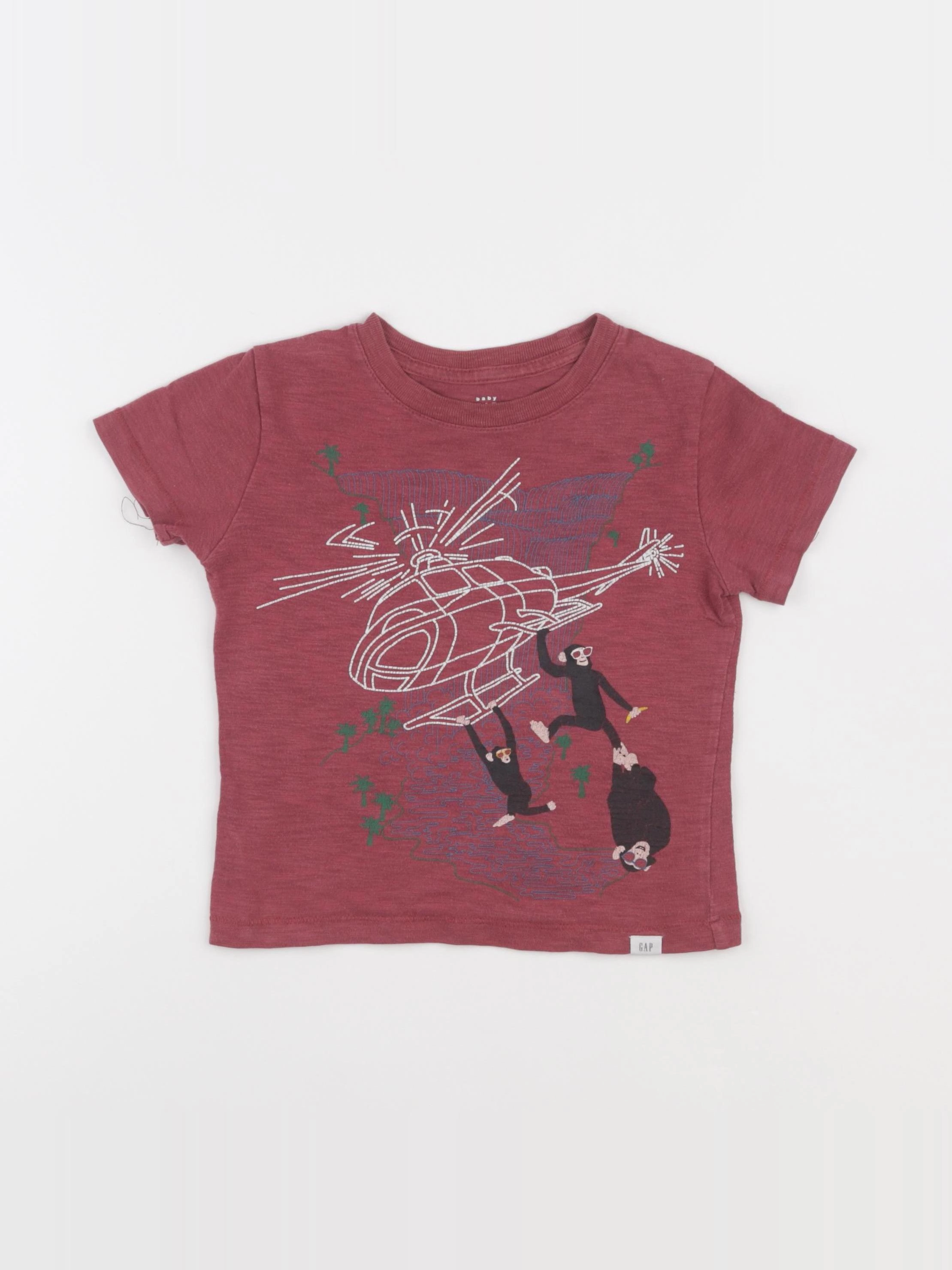 GAP - tee-shirt rouge - 2 ans