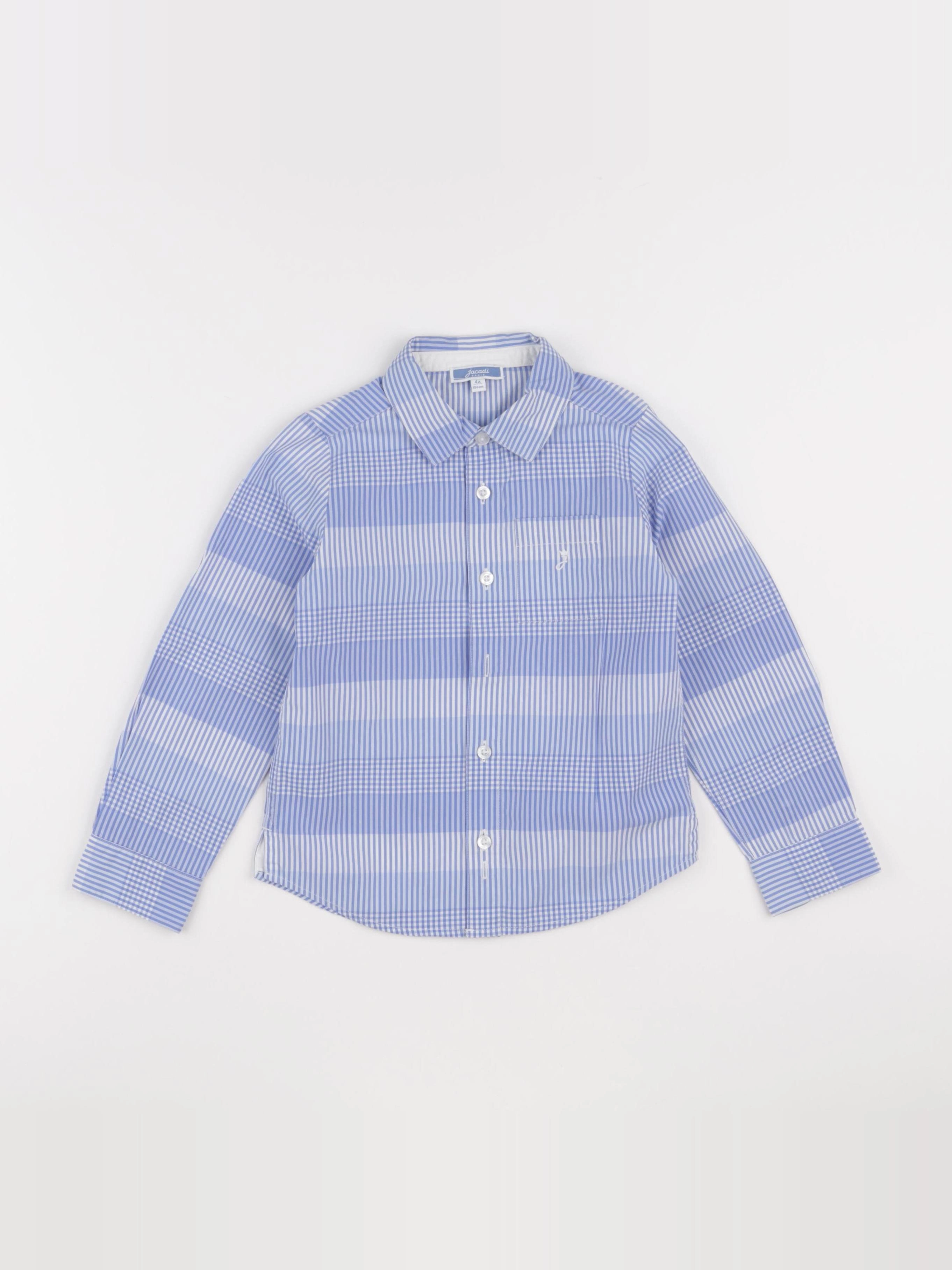Jacadi - chemise bleu, blanc - 4 ans