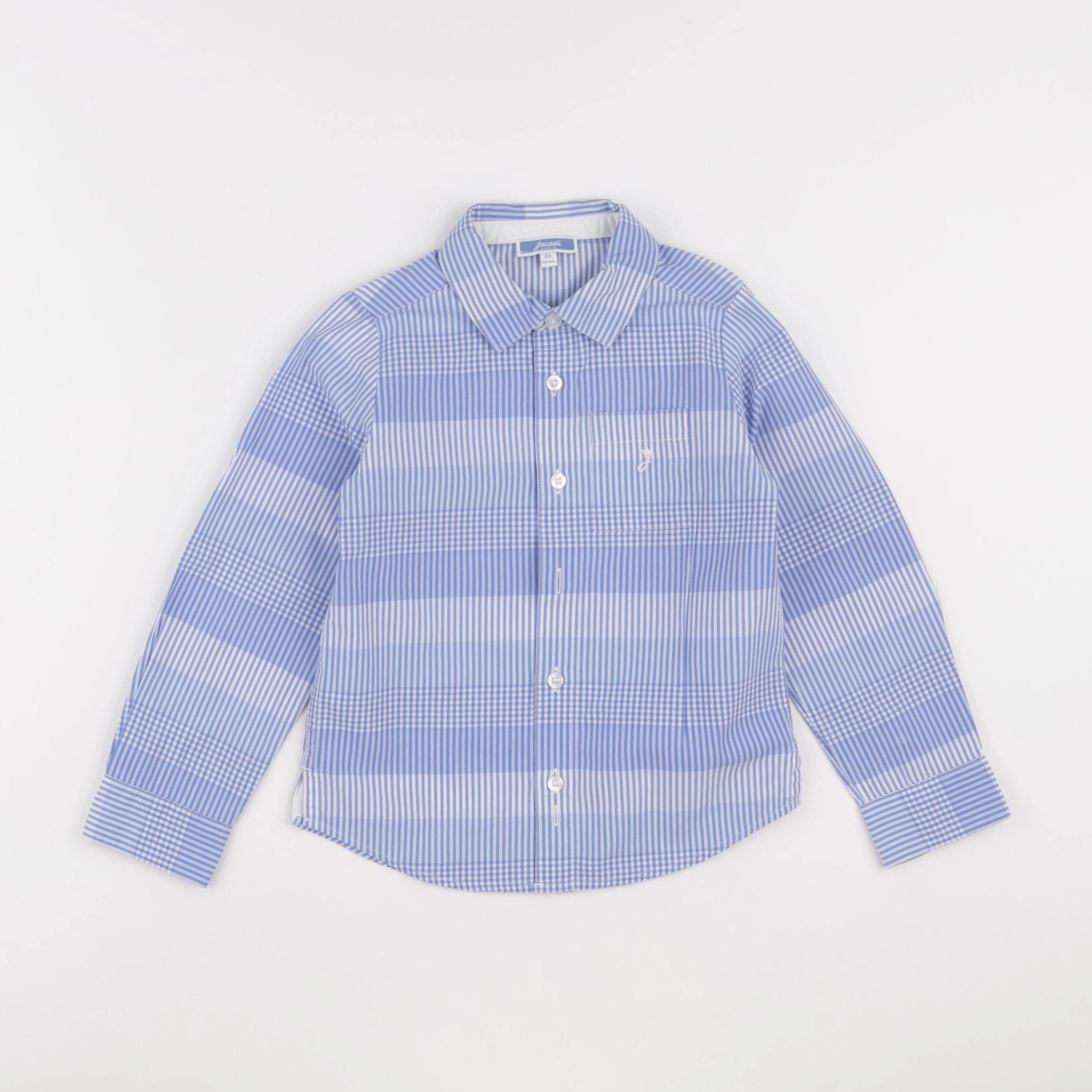 Jacadi - chemise bleu, blanc - 4 ans