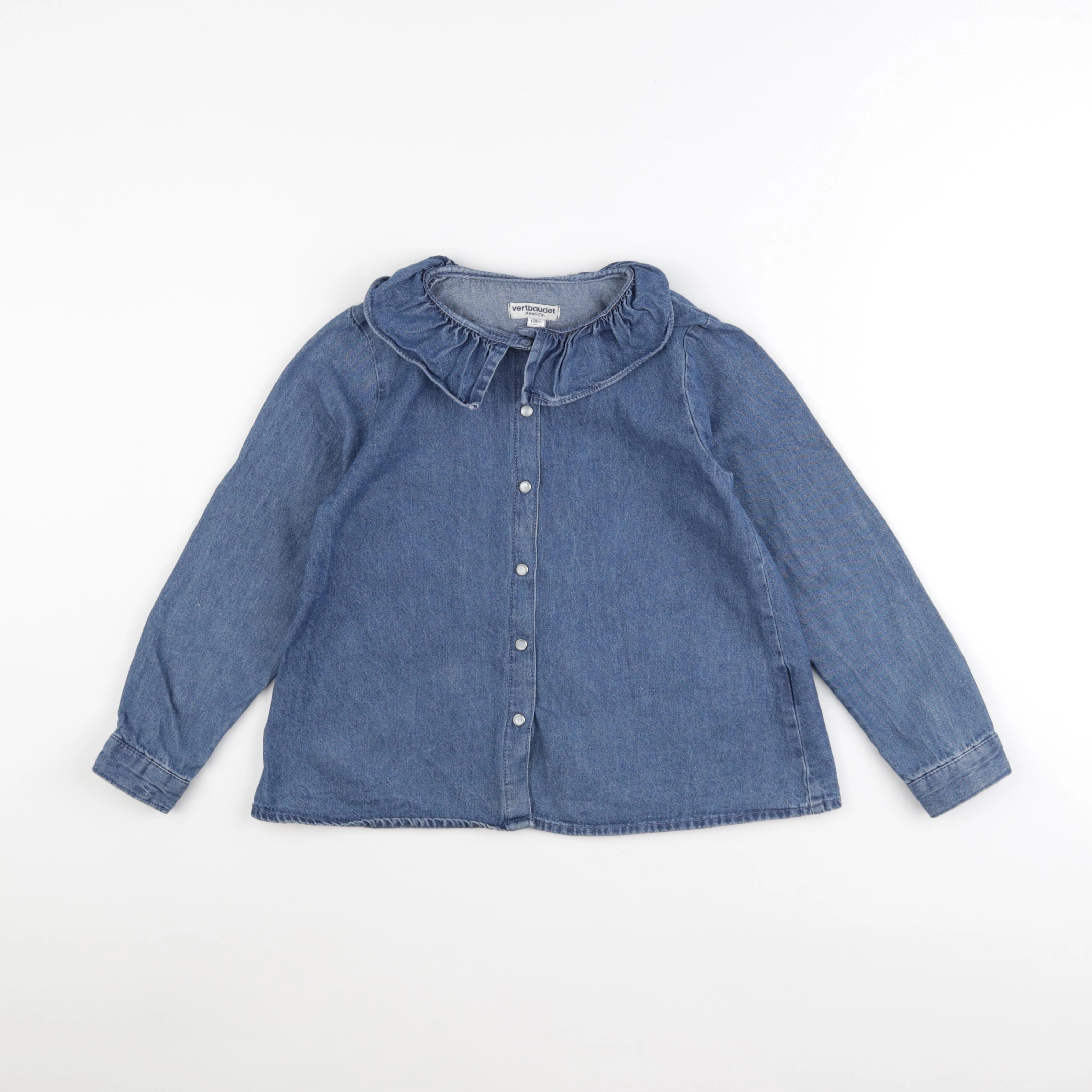 Vertbaudet - polo bleu - 8 ans