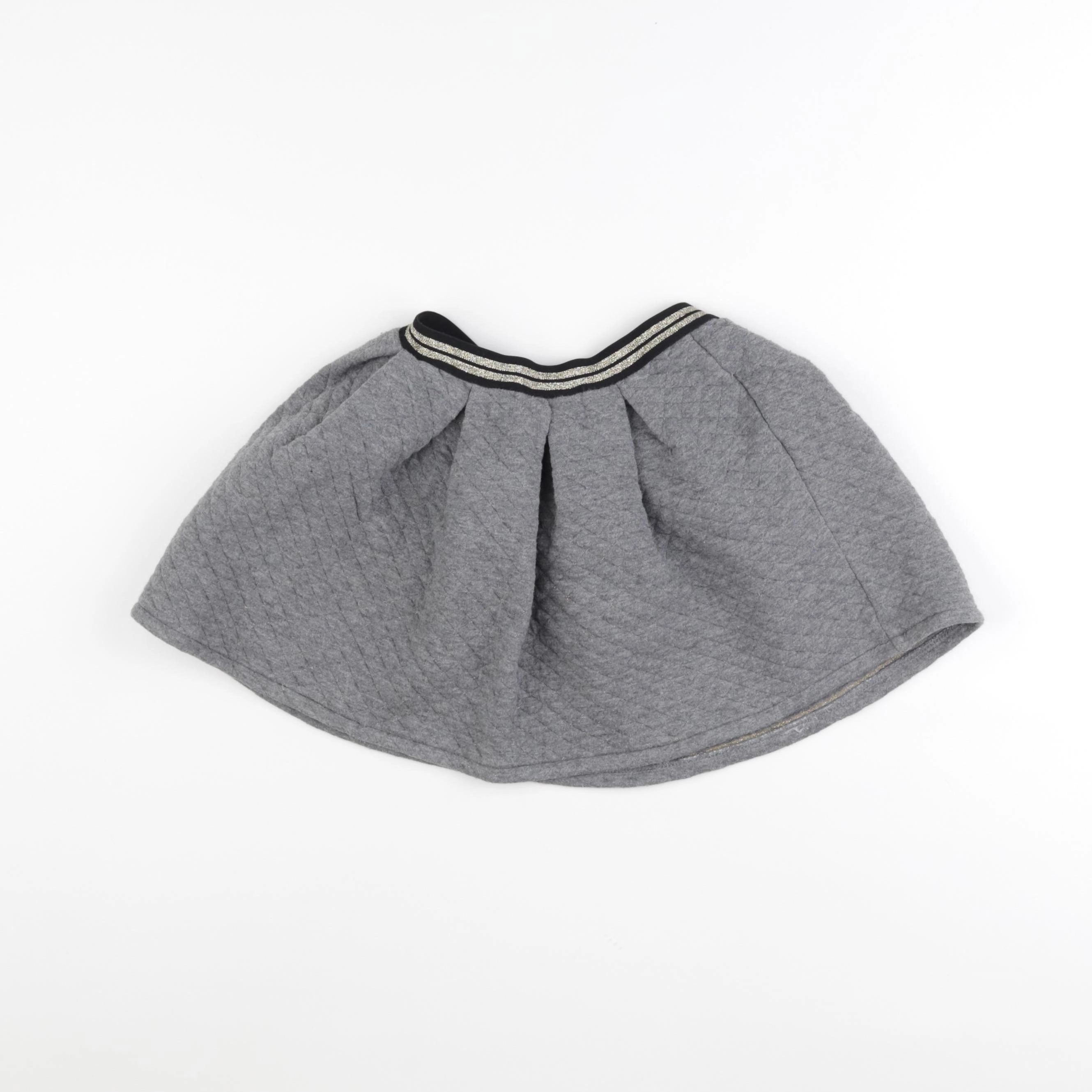 Vertbaudet - jupe gris, or - 6 ans