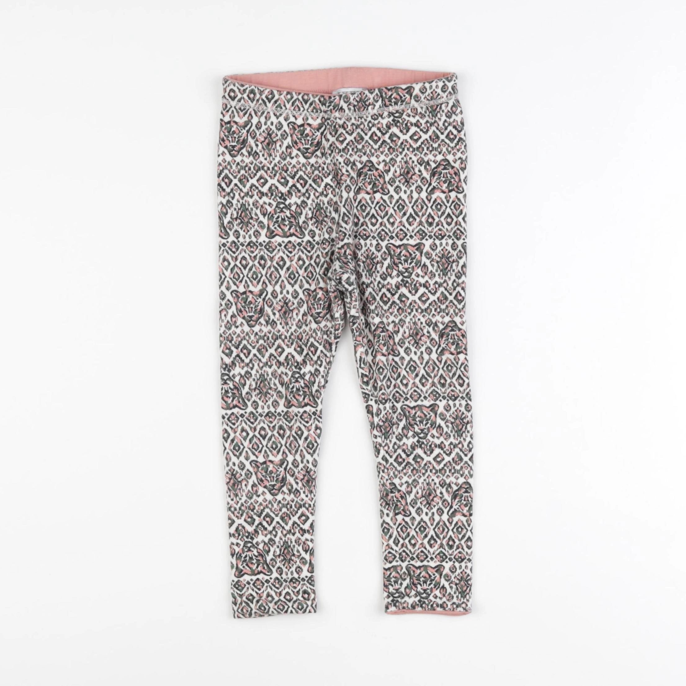IKKS - legging blanc, rose, vert - 2 ans