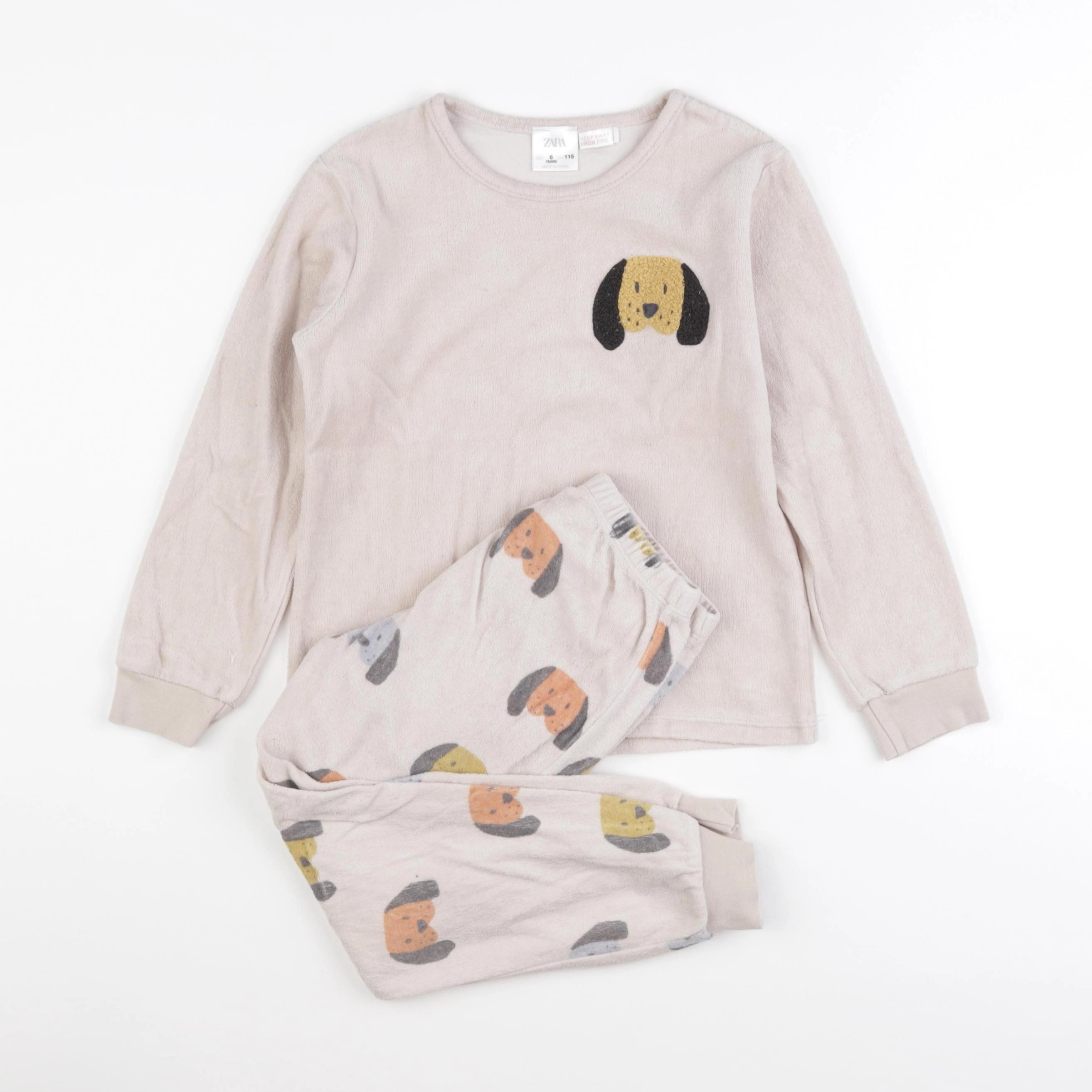 Zara - pyjama velours marron - 6 ans
