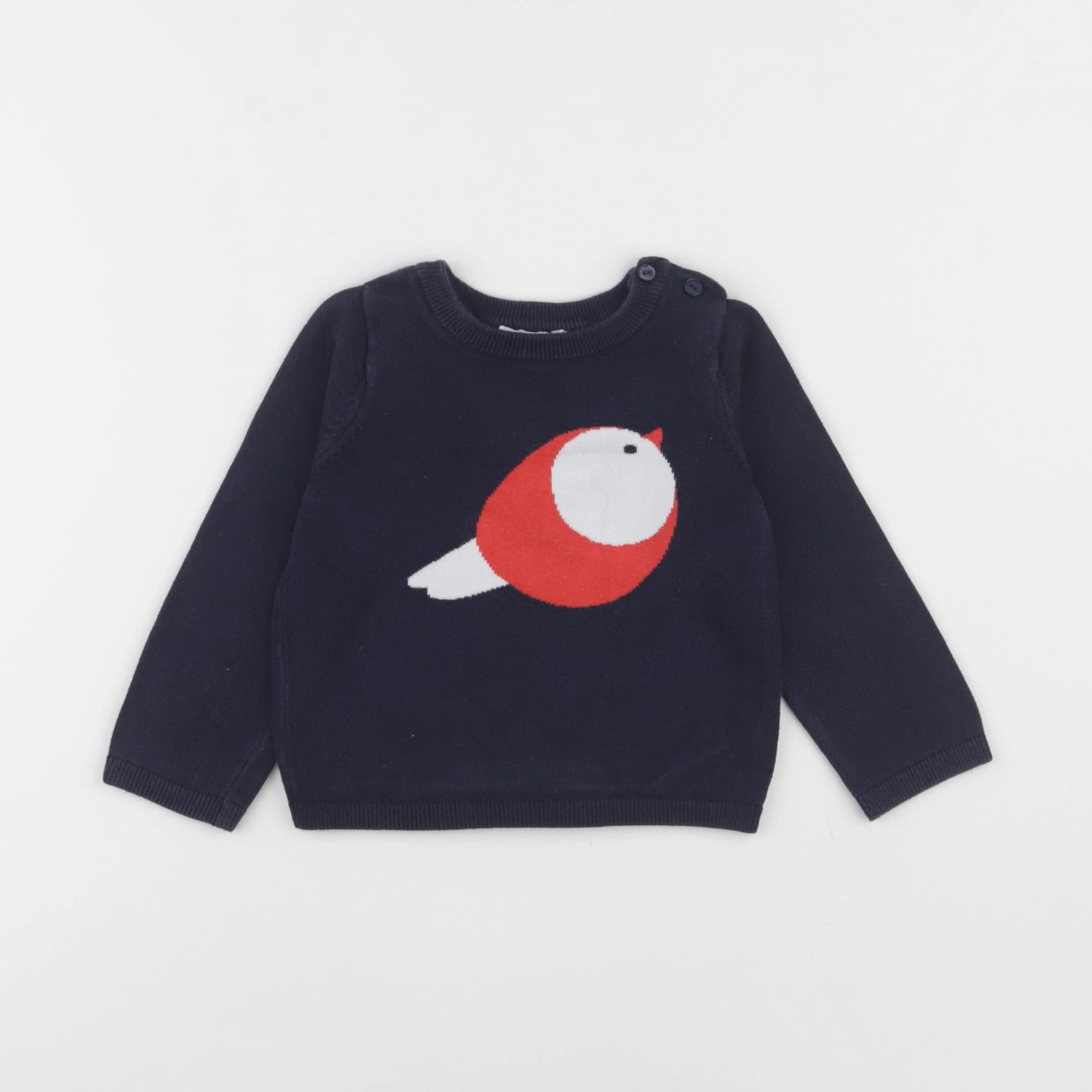 Jacadi - pull bleu - 24 mois