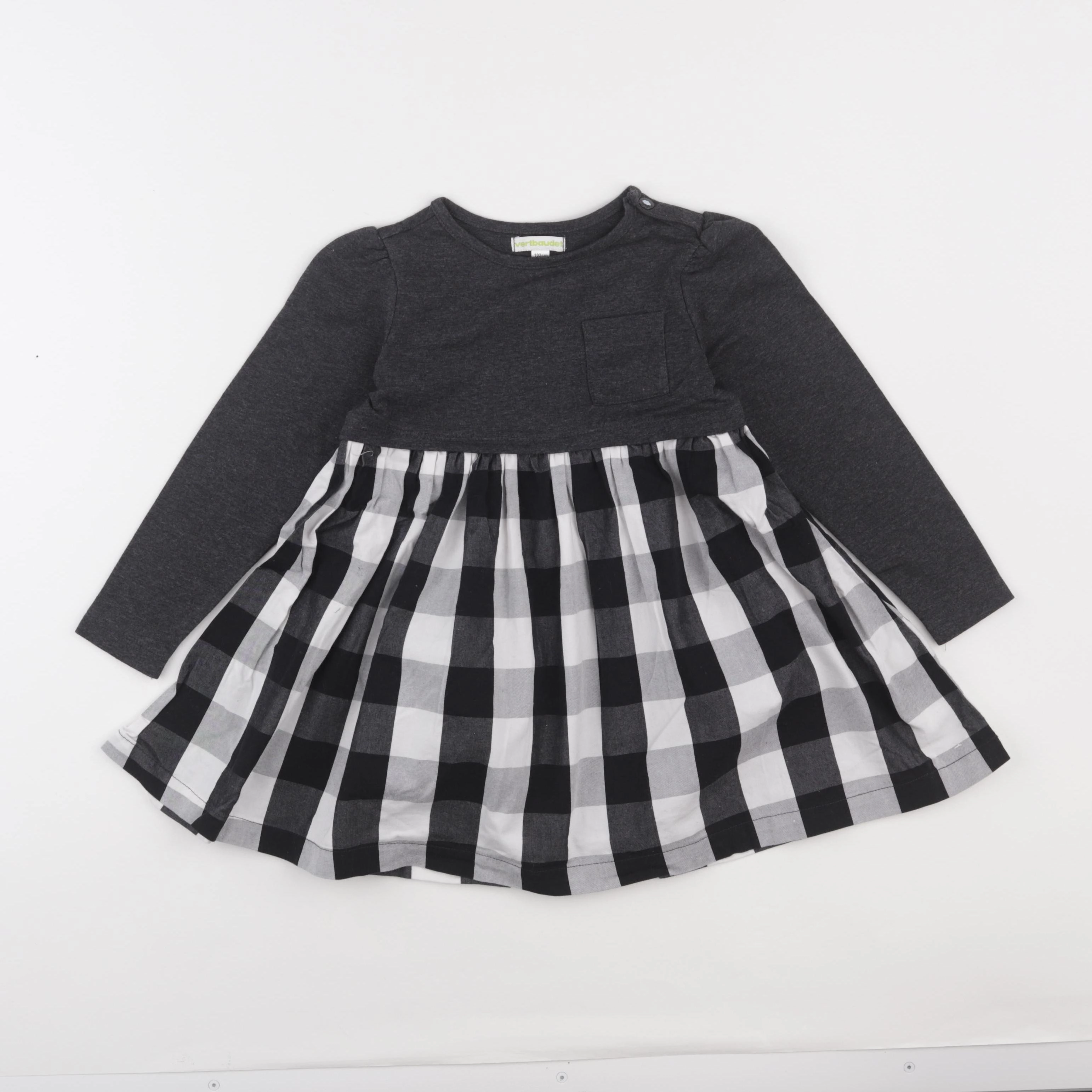 Vertbaudet - robe gris - 4 ans