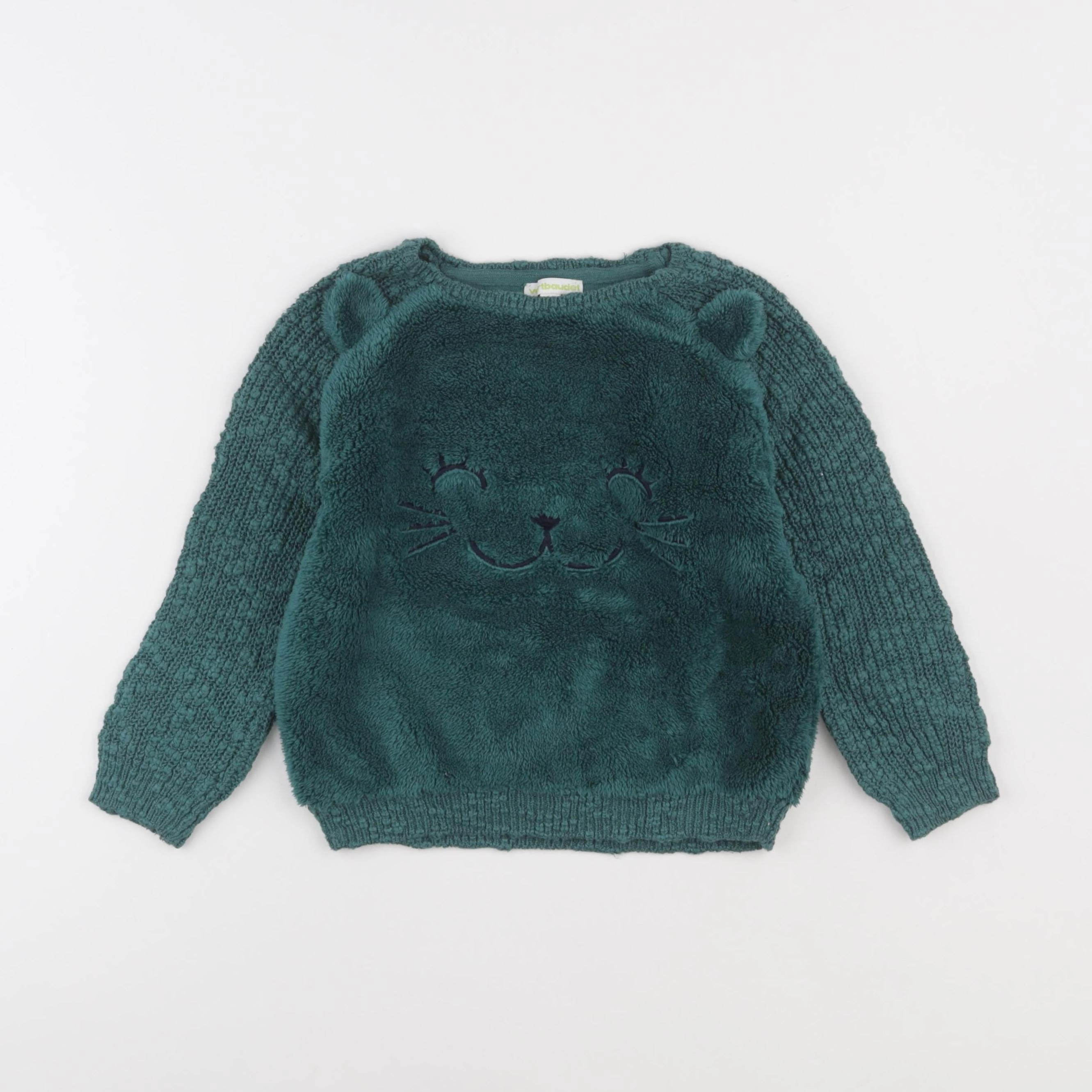 Vertbaudet - polaire vert - 4 ans