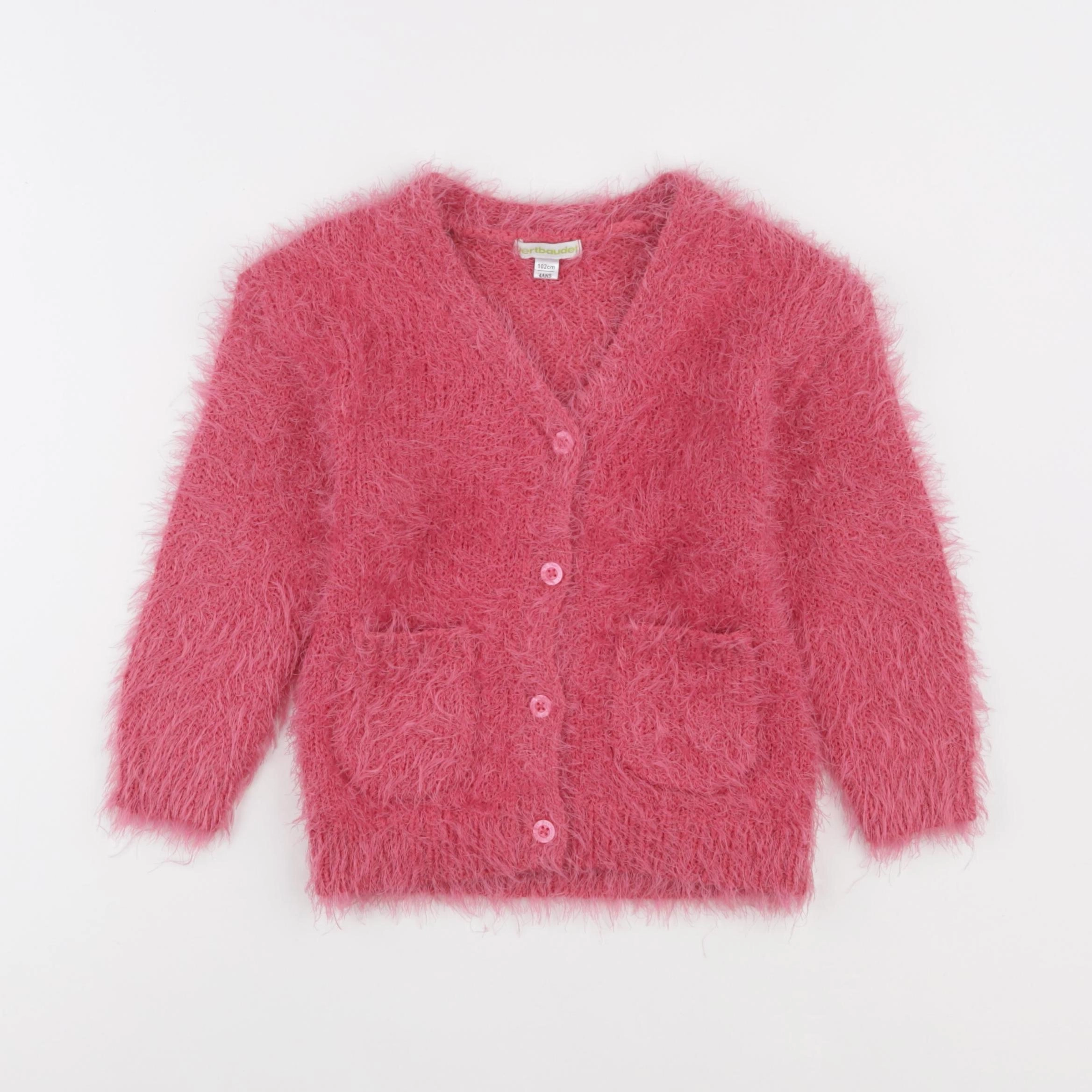Vertbaudet - gilet rose - 4 ans
