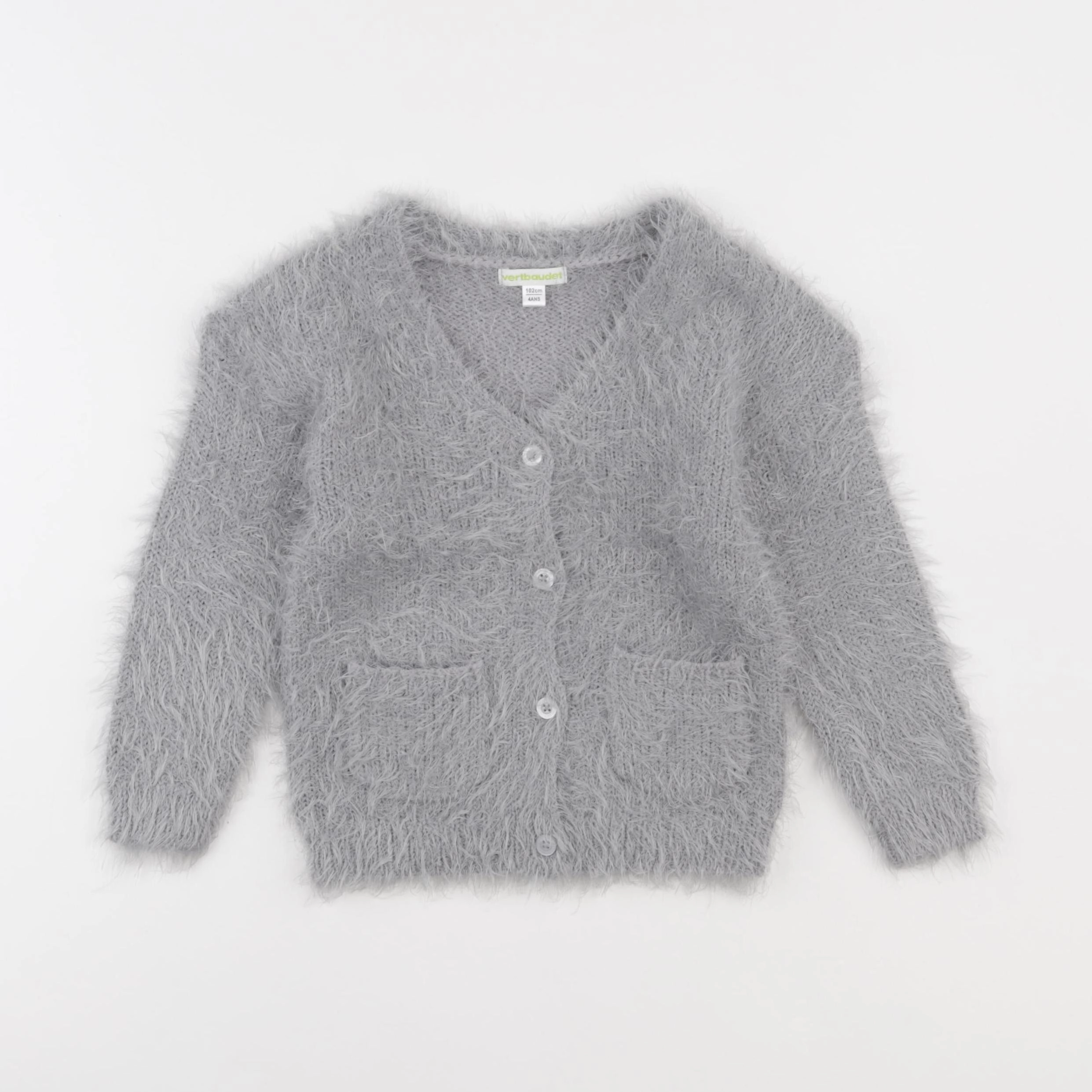 Vertbaudet - gilet gris - 4 ans