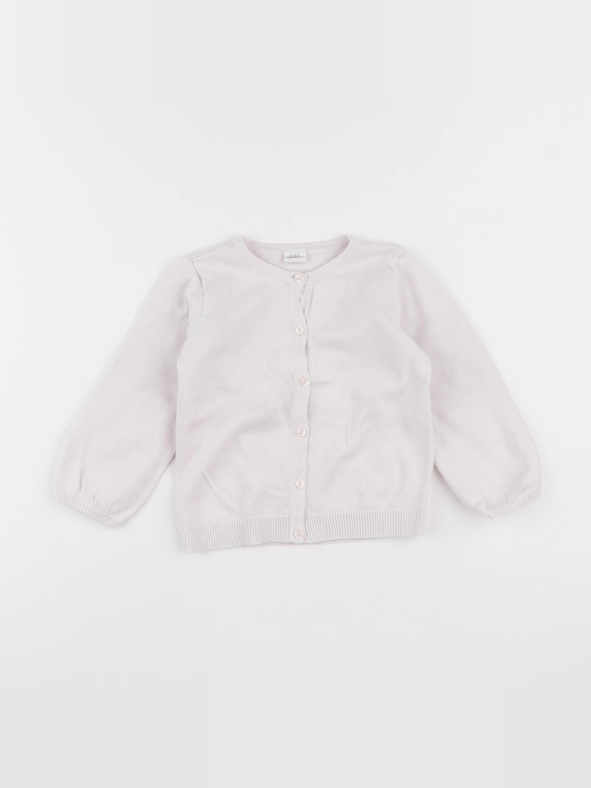 H&M - gilet rose - 12/18 mois
