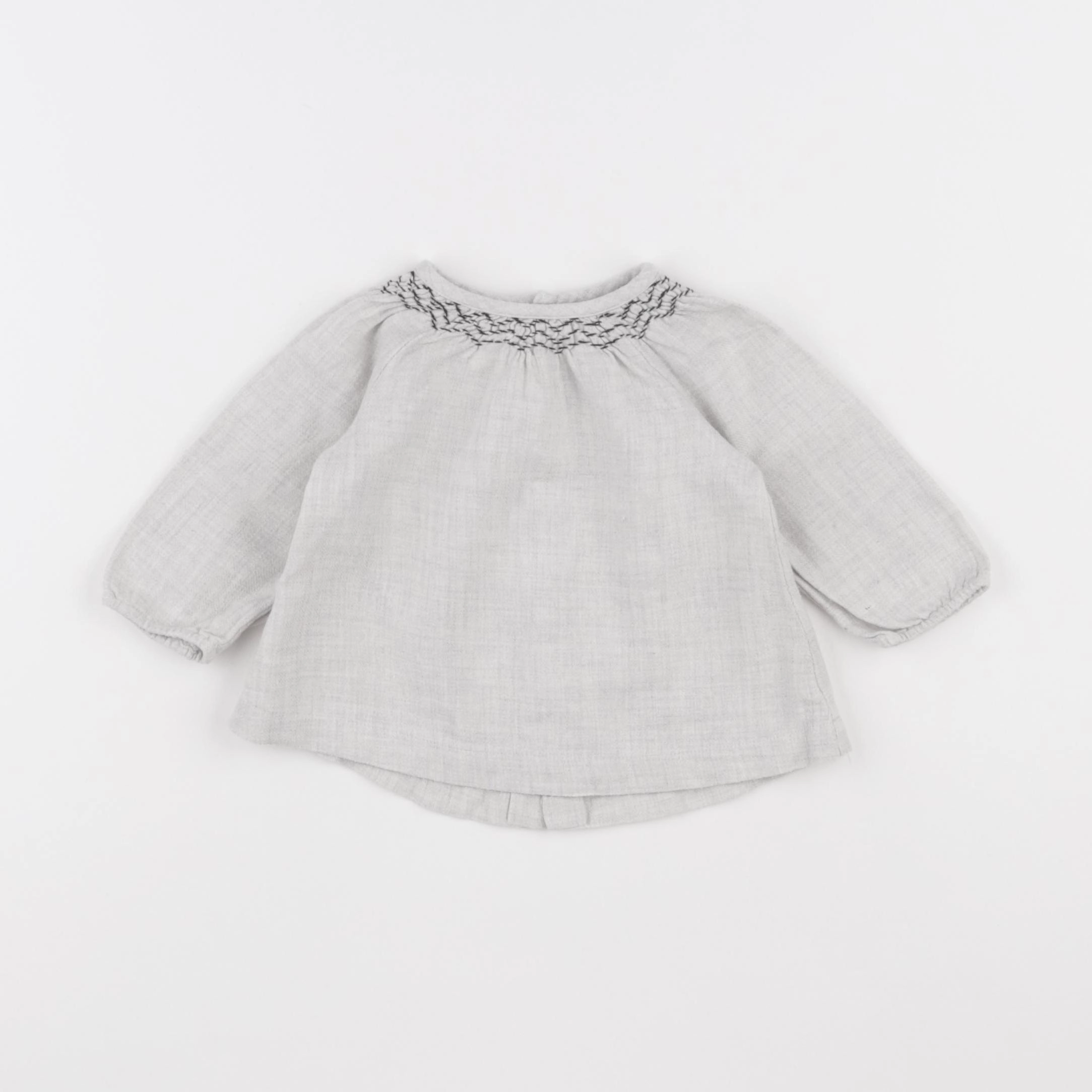 Boutchou - blouse gris - 6 mois