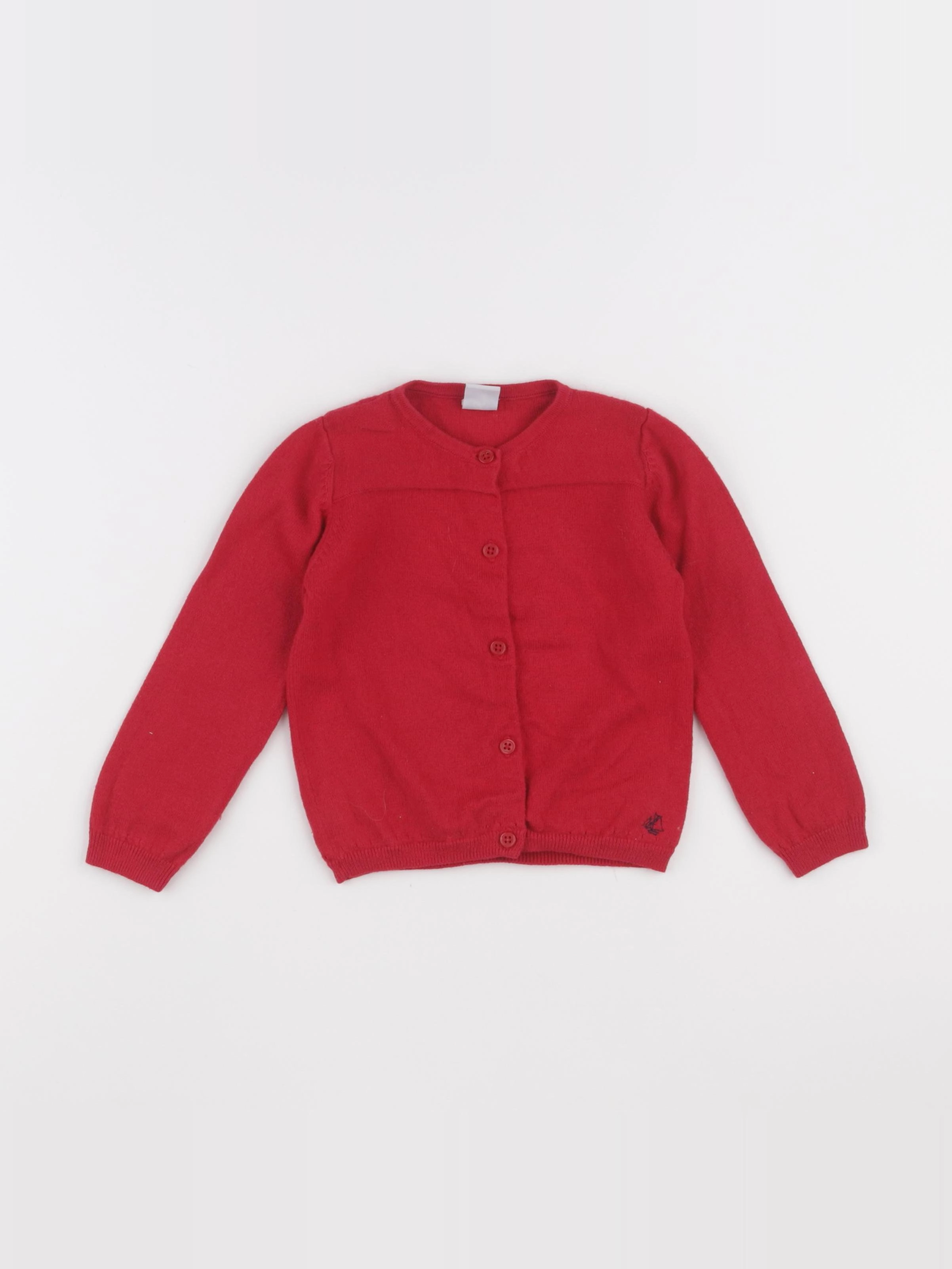 Petit Bateau - gilet rouge - 24 mois