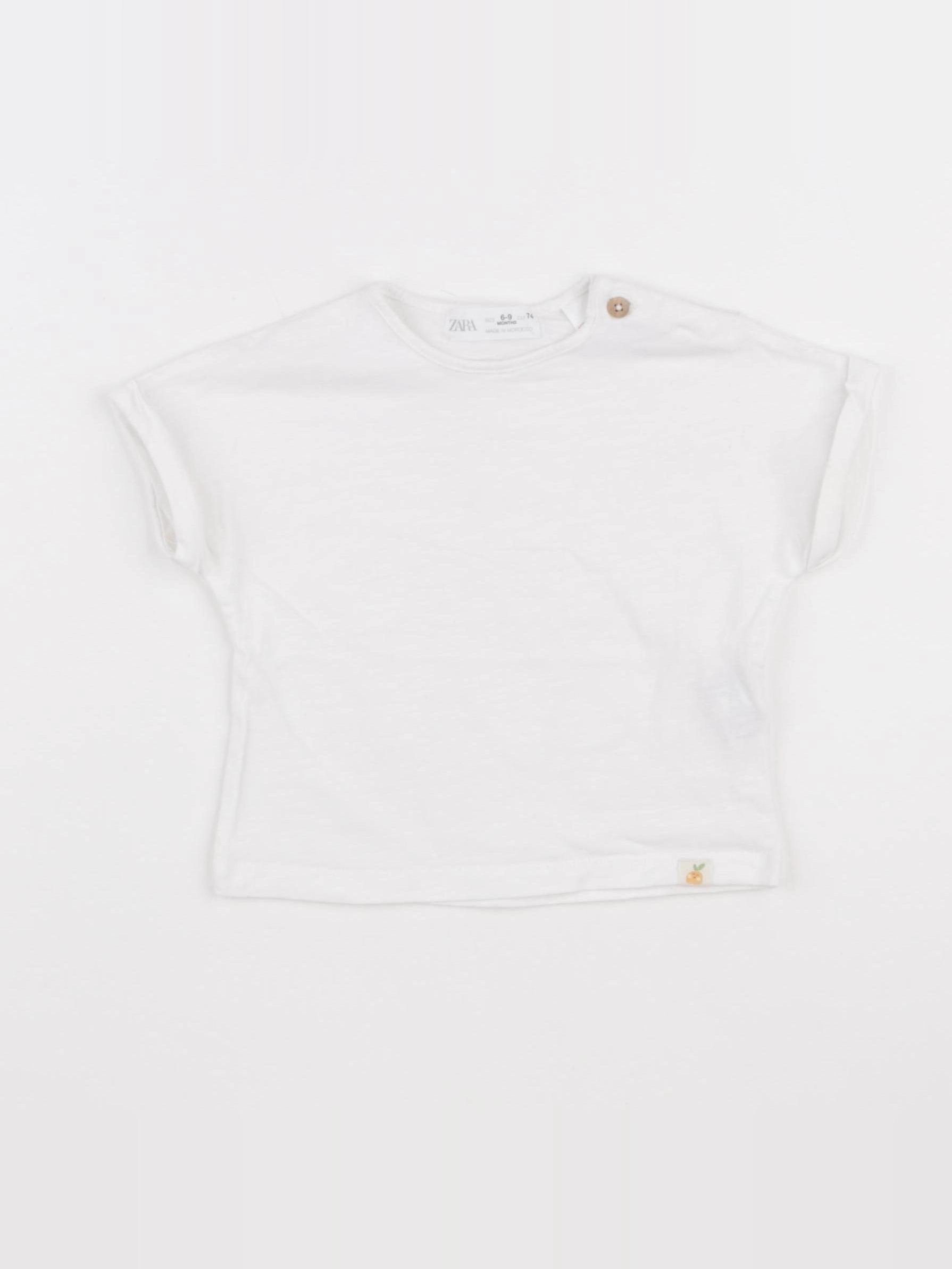 Zara - tee-shirt blanc - 6/9 mois