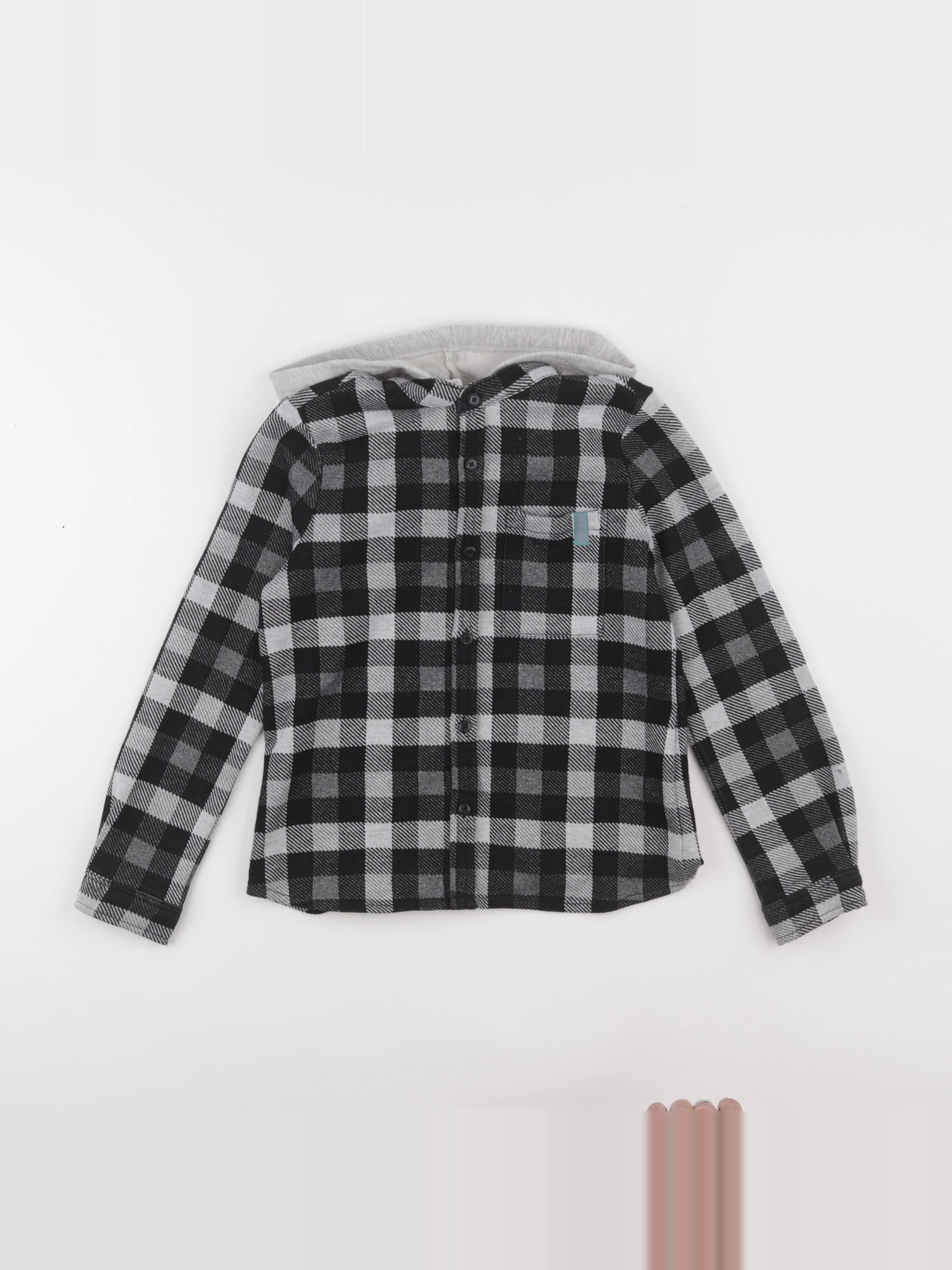IKKS - chemise gris, noir - 8 ans