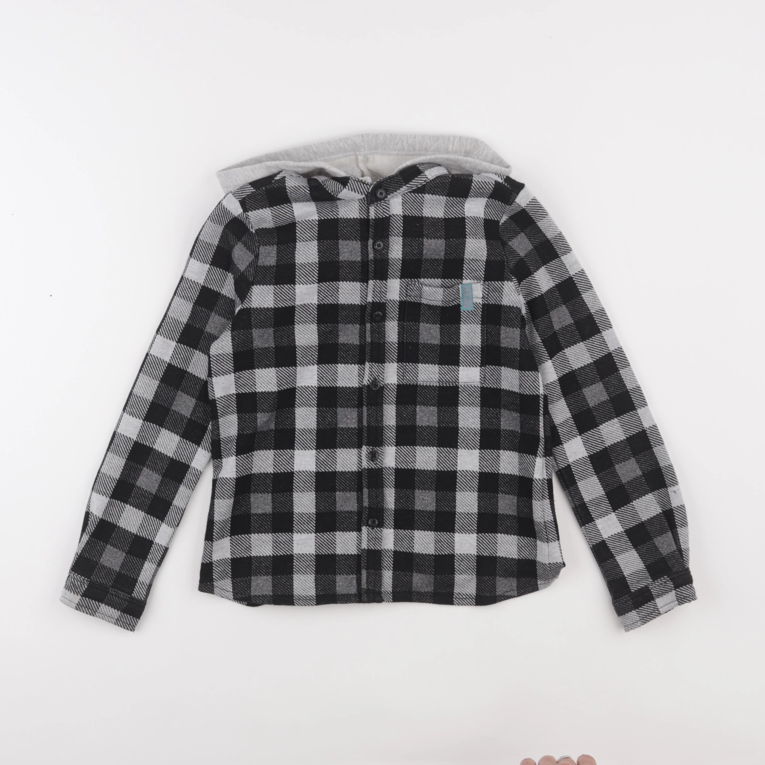 IKKS - chemise gris, noir - 8 ans