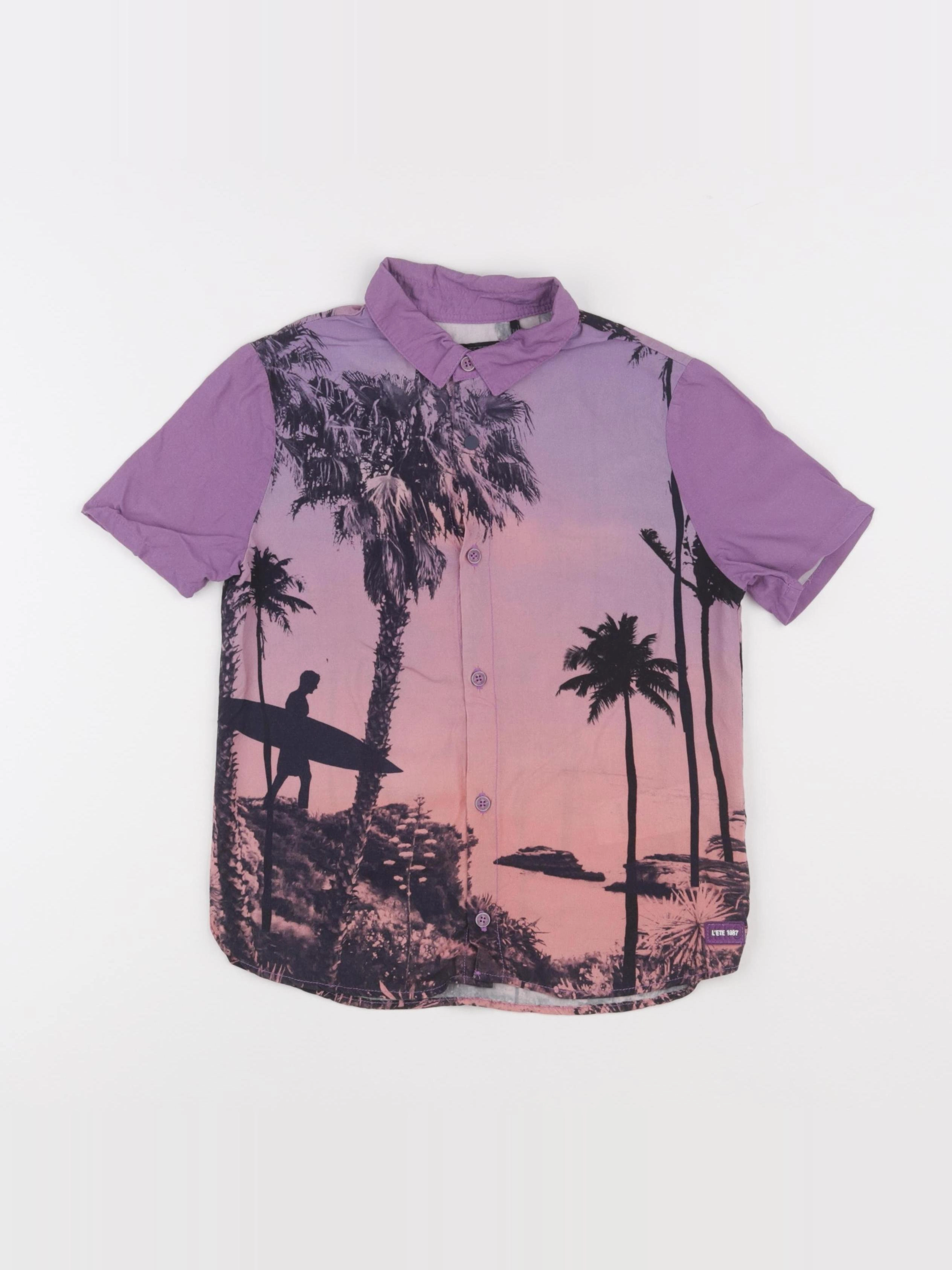 IKKS - chemise violet - 8 ans
