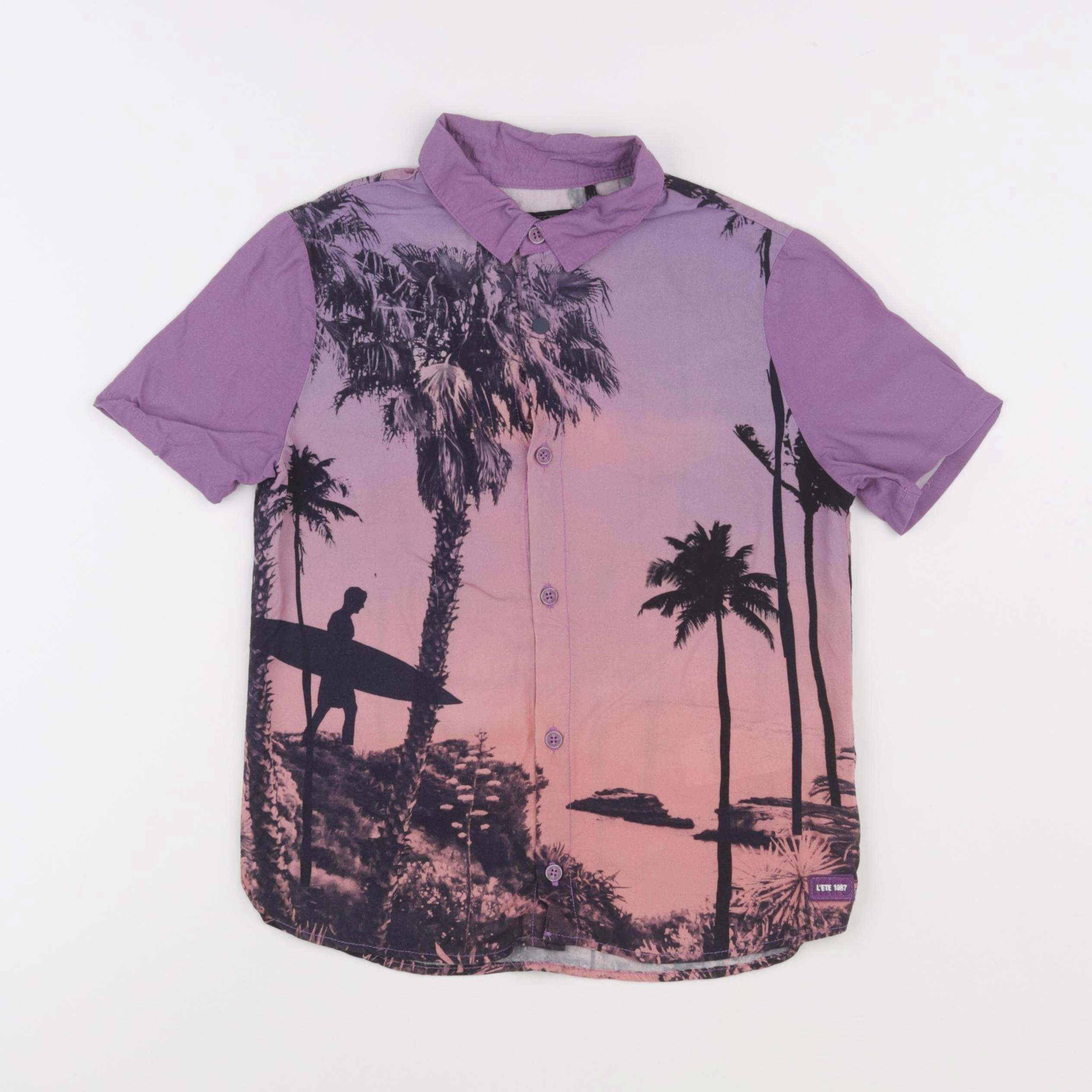 IKKS - chemise violet - 8 ans