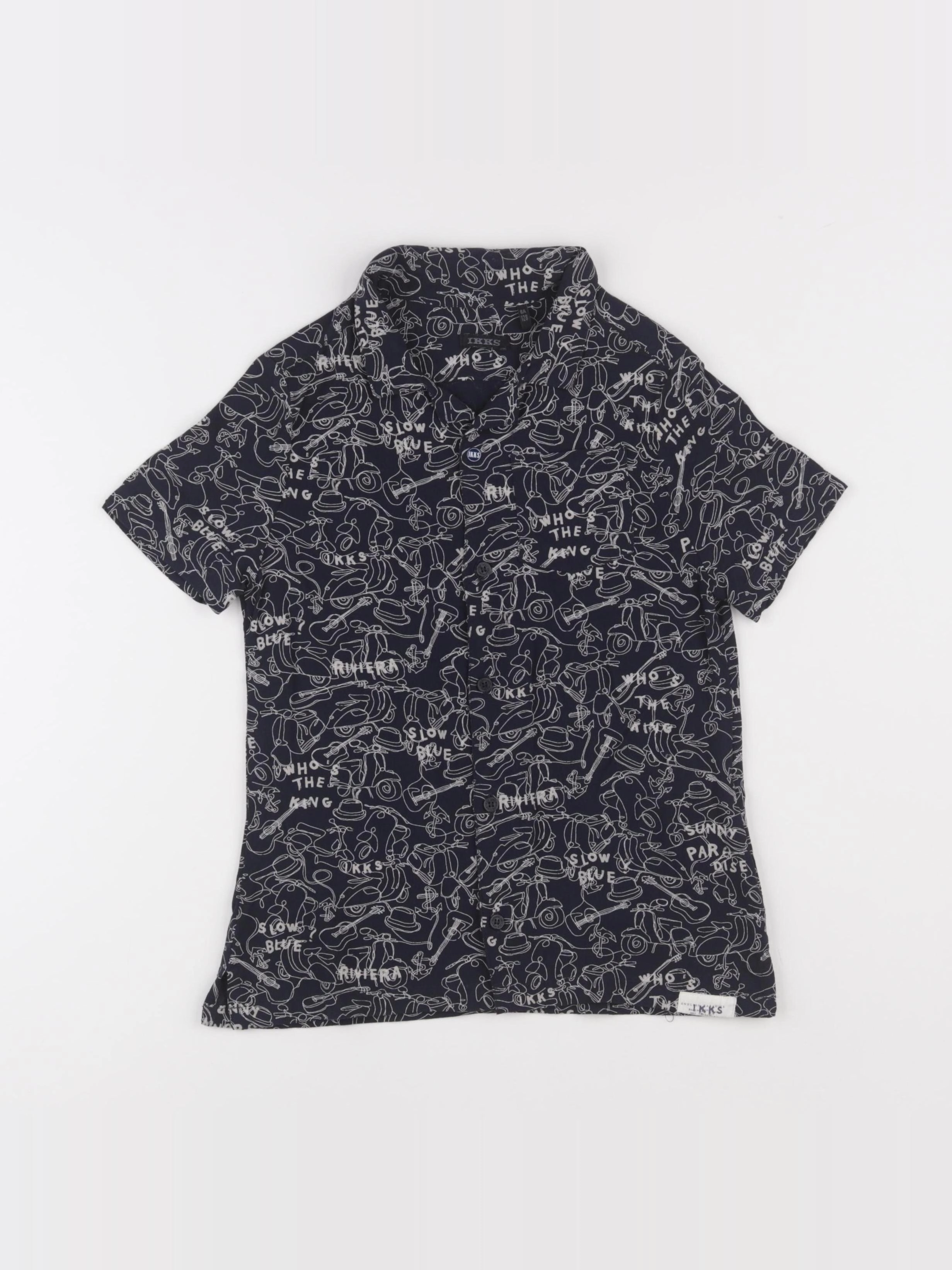 IKKS - polo bleu - 8 ans