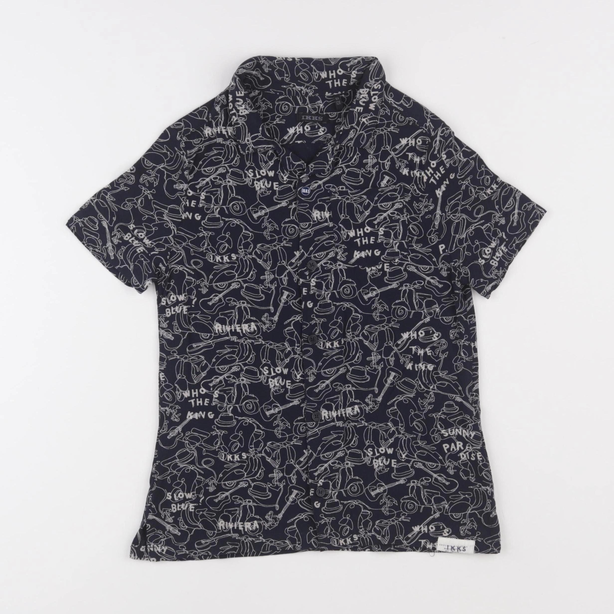 IKKS - polo bleu - 8 ans