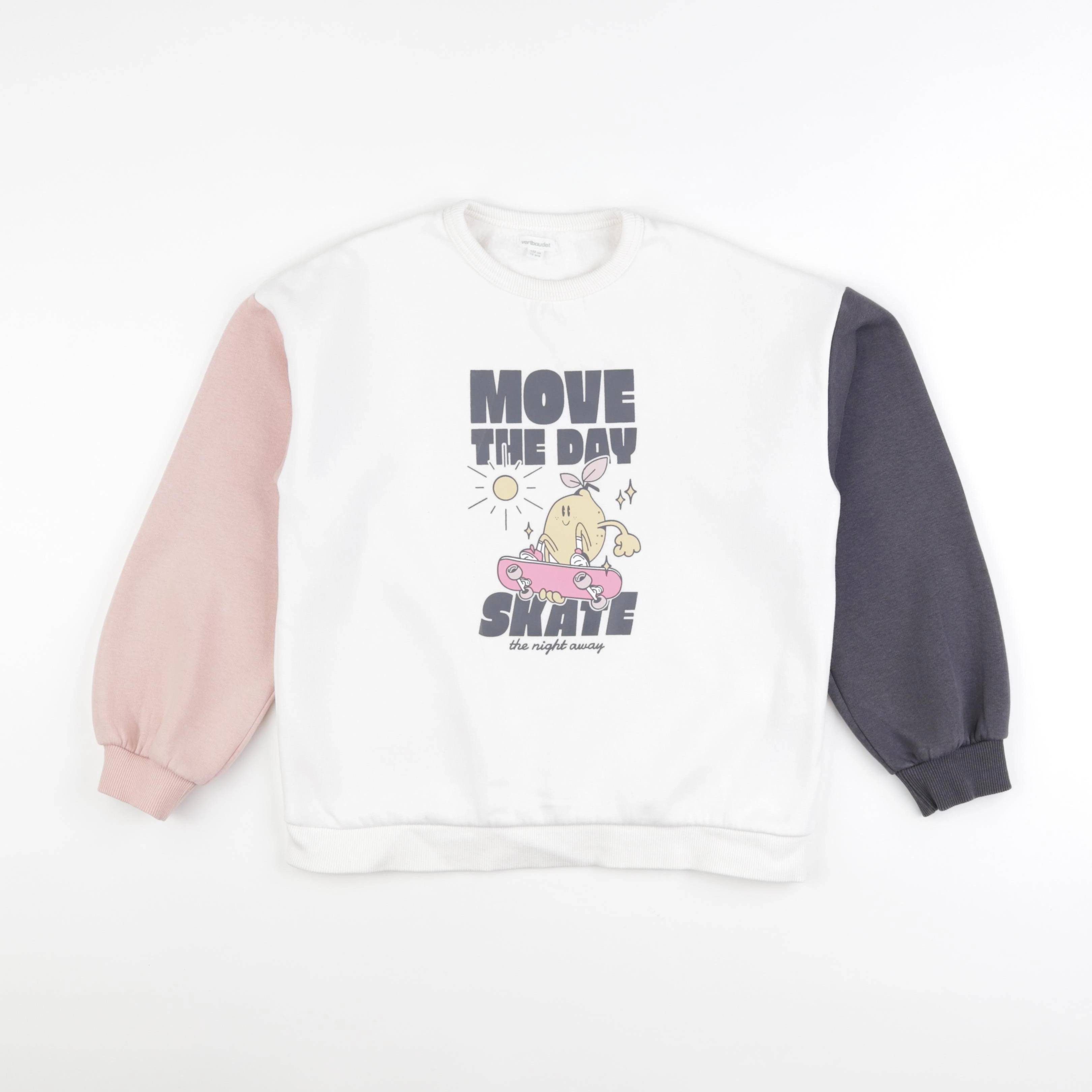 Vertbaudet - sweat multicolore - 12 ans