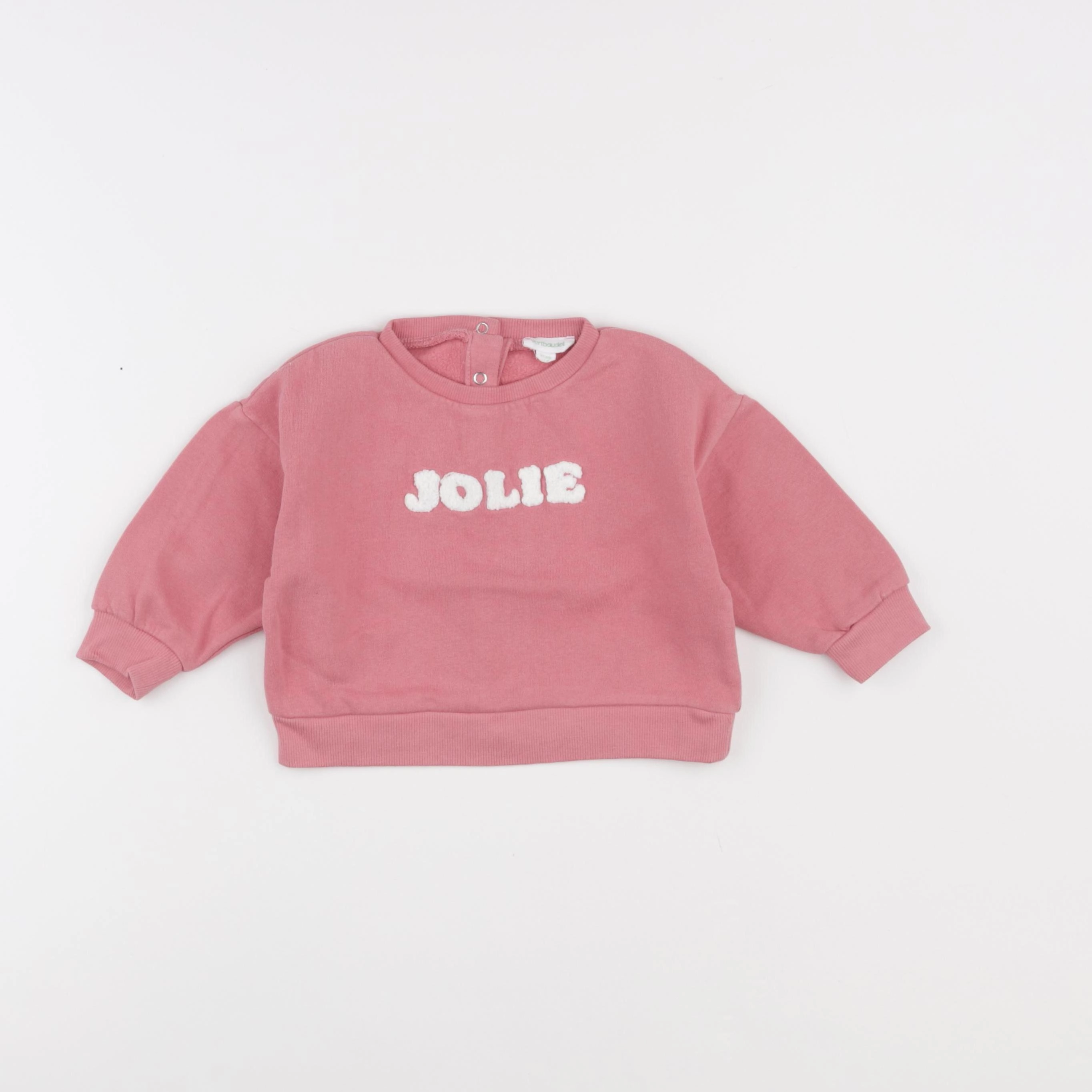 Vertbaudet - sweat rose - 18 mois