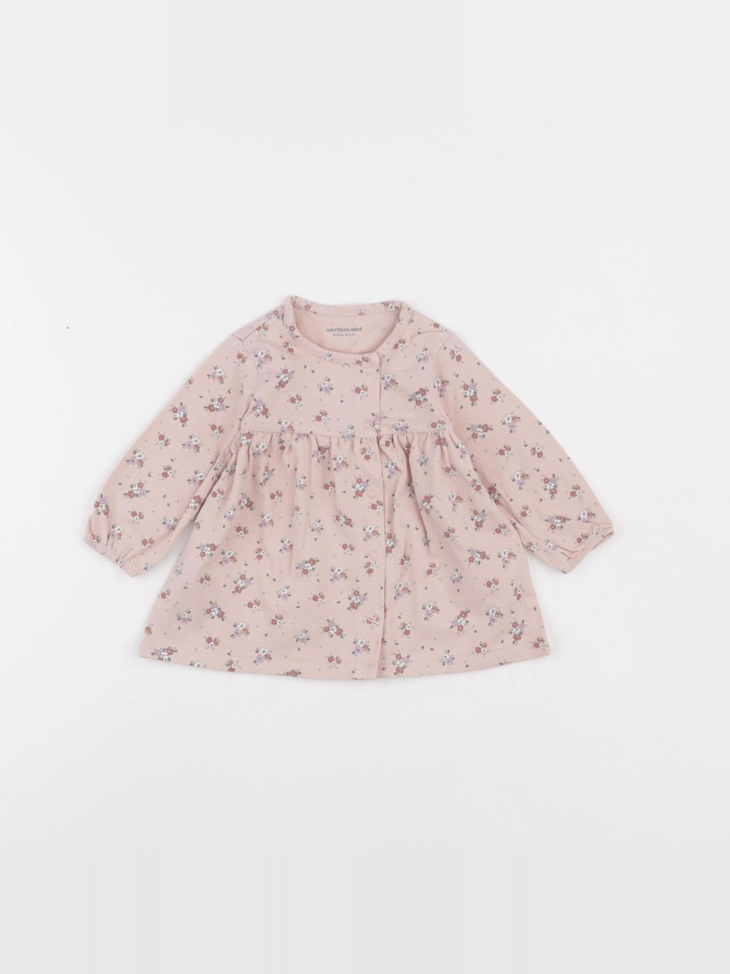 Vertbaudet - robe rose - 6 mois