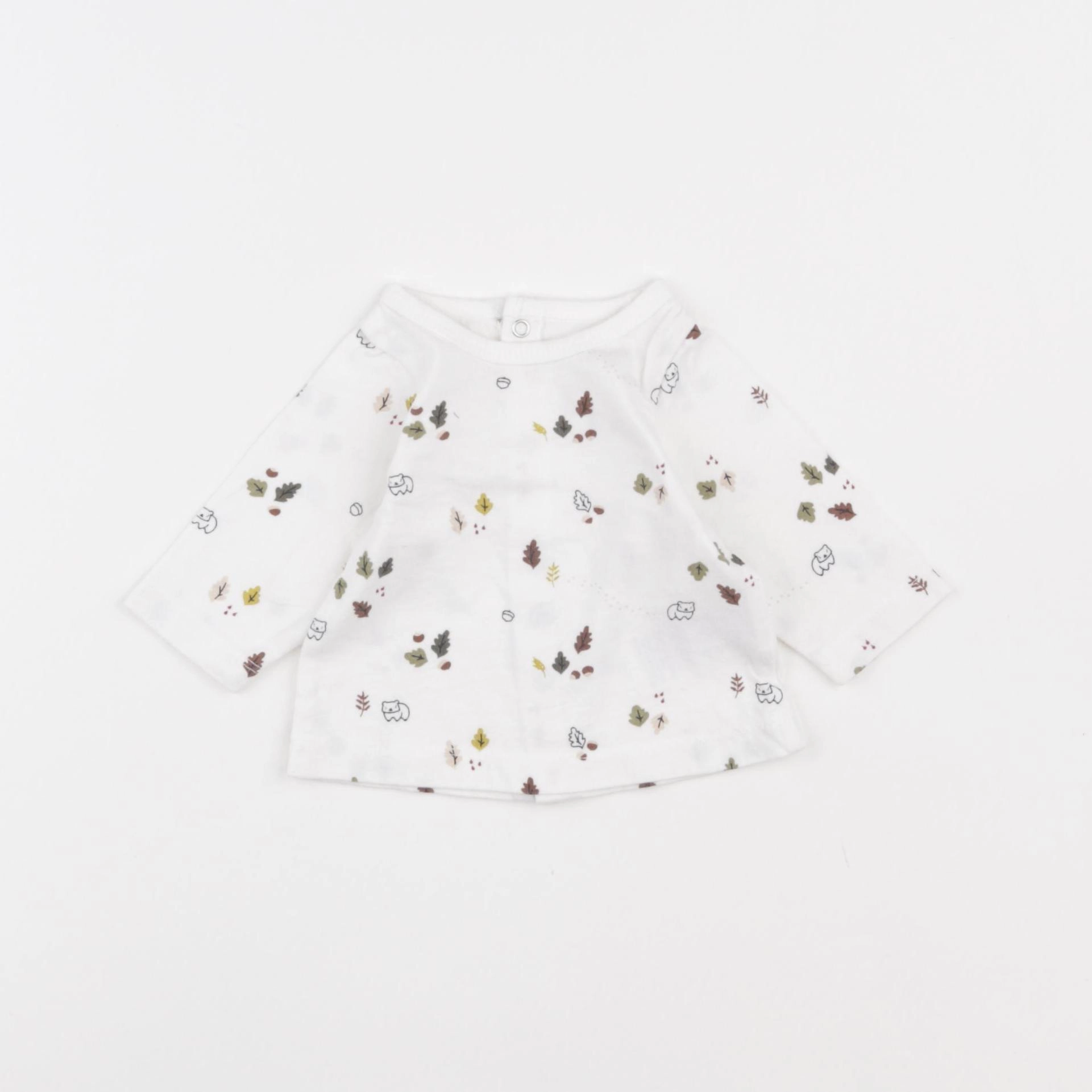Vertbaudet - tee-shirt blanc - 1 mois