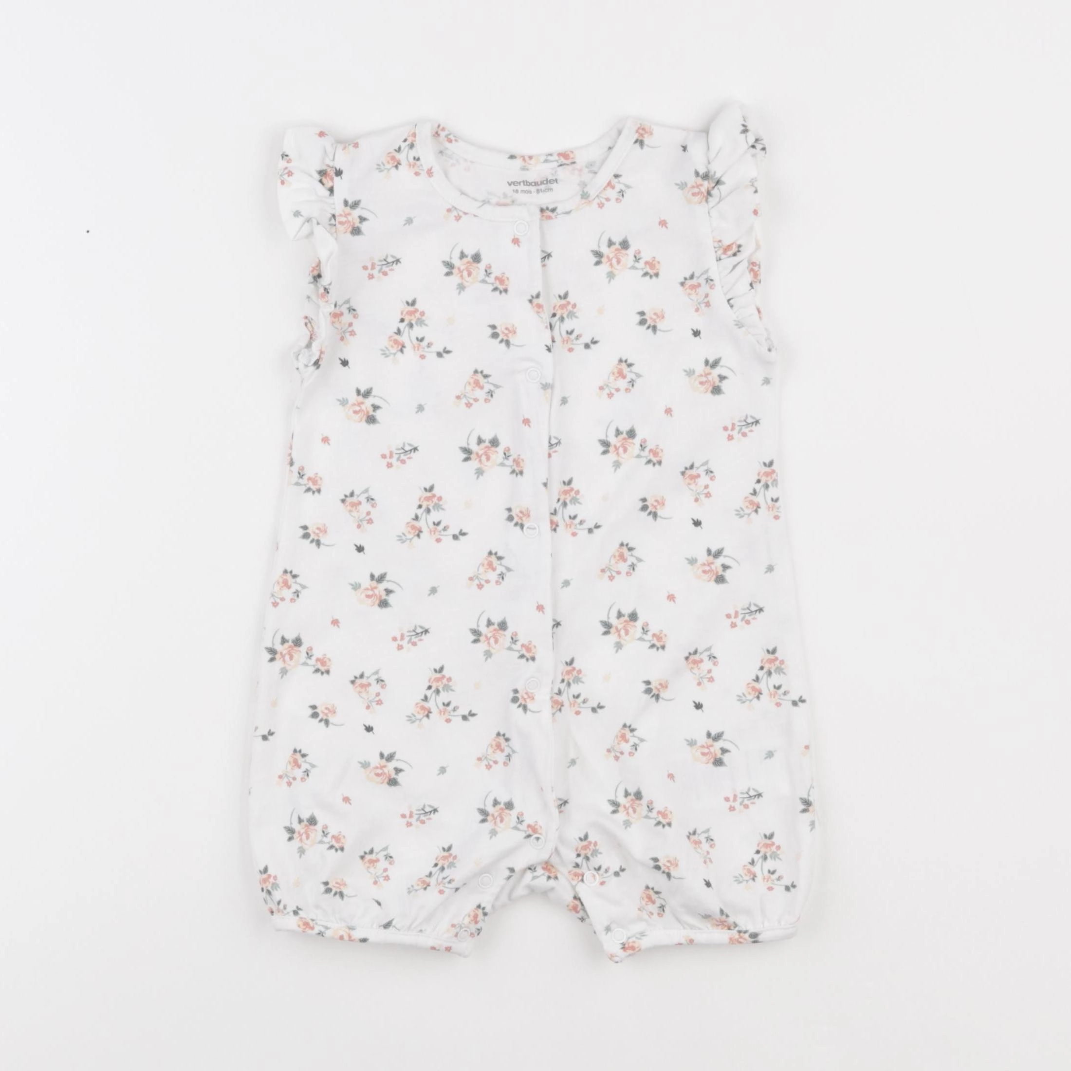 Vertbaudet - pyjama coton blanc - 18 mois