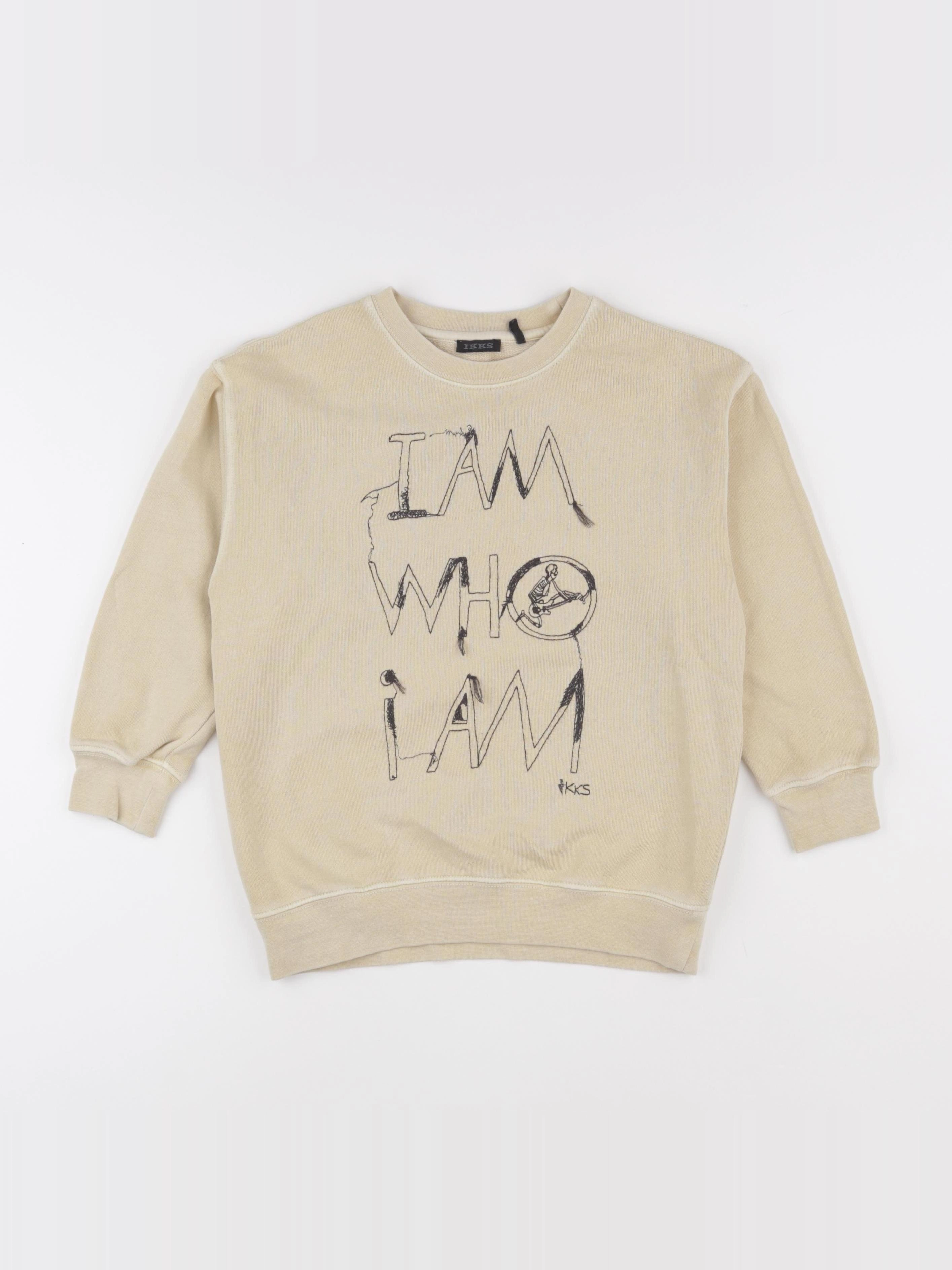IKKS - sweat beige - 6 ans