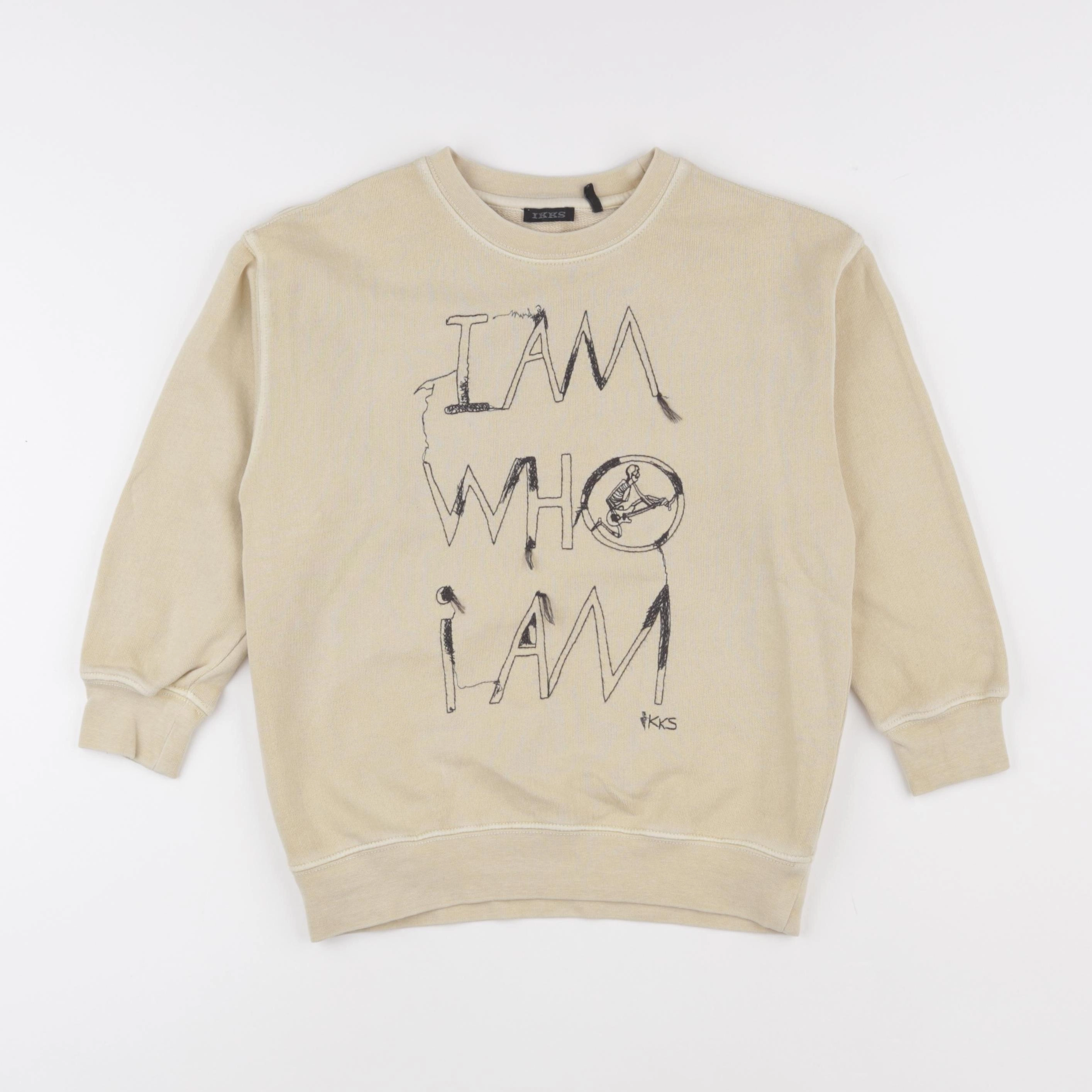 IKKS - sweat beige - 6 ans