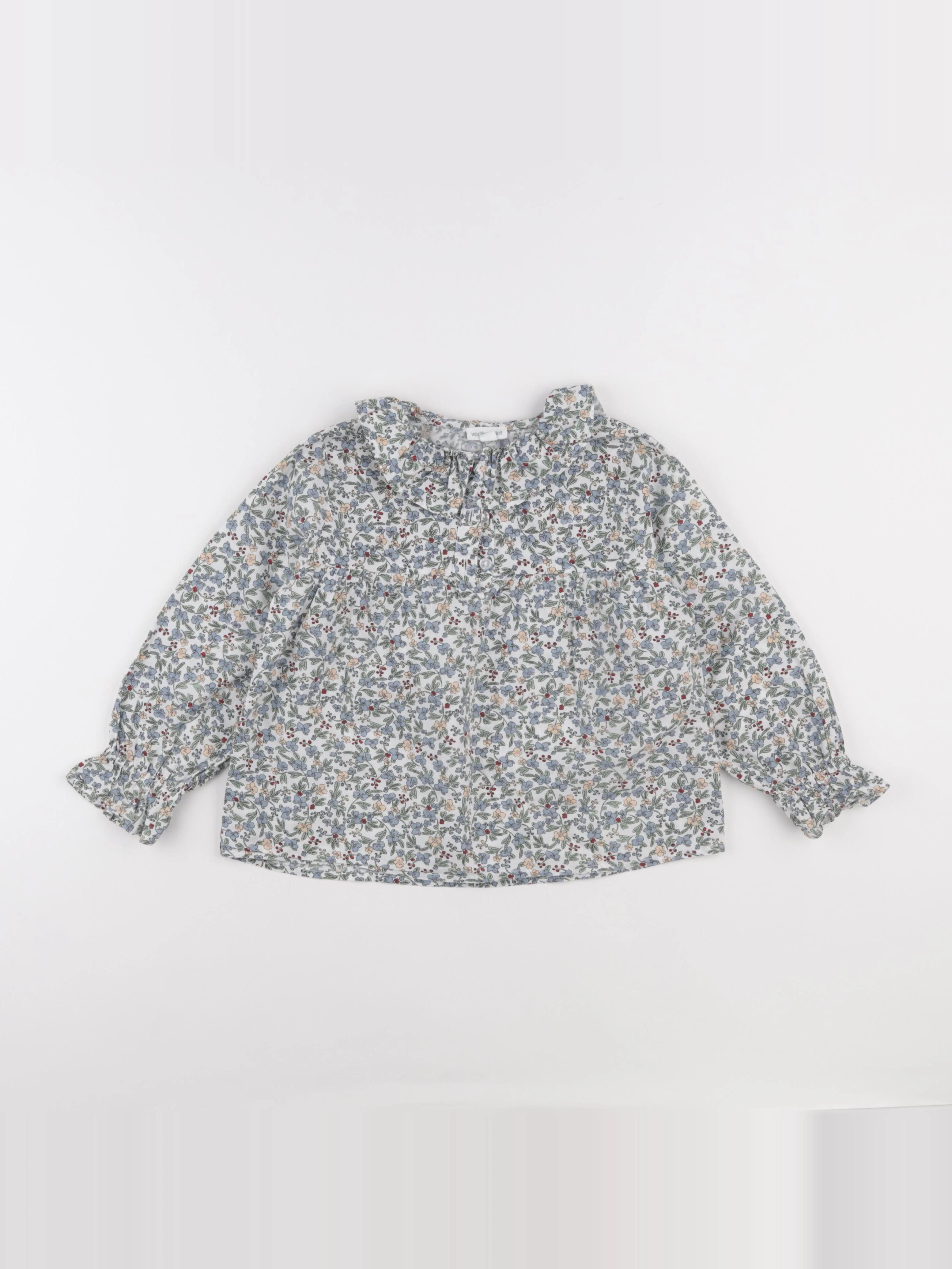 Vertbaudet - blouse bleu - 6 ans