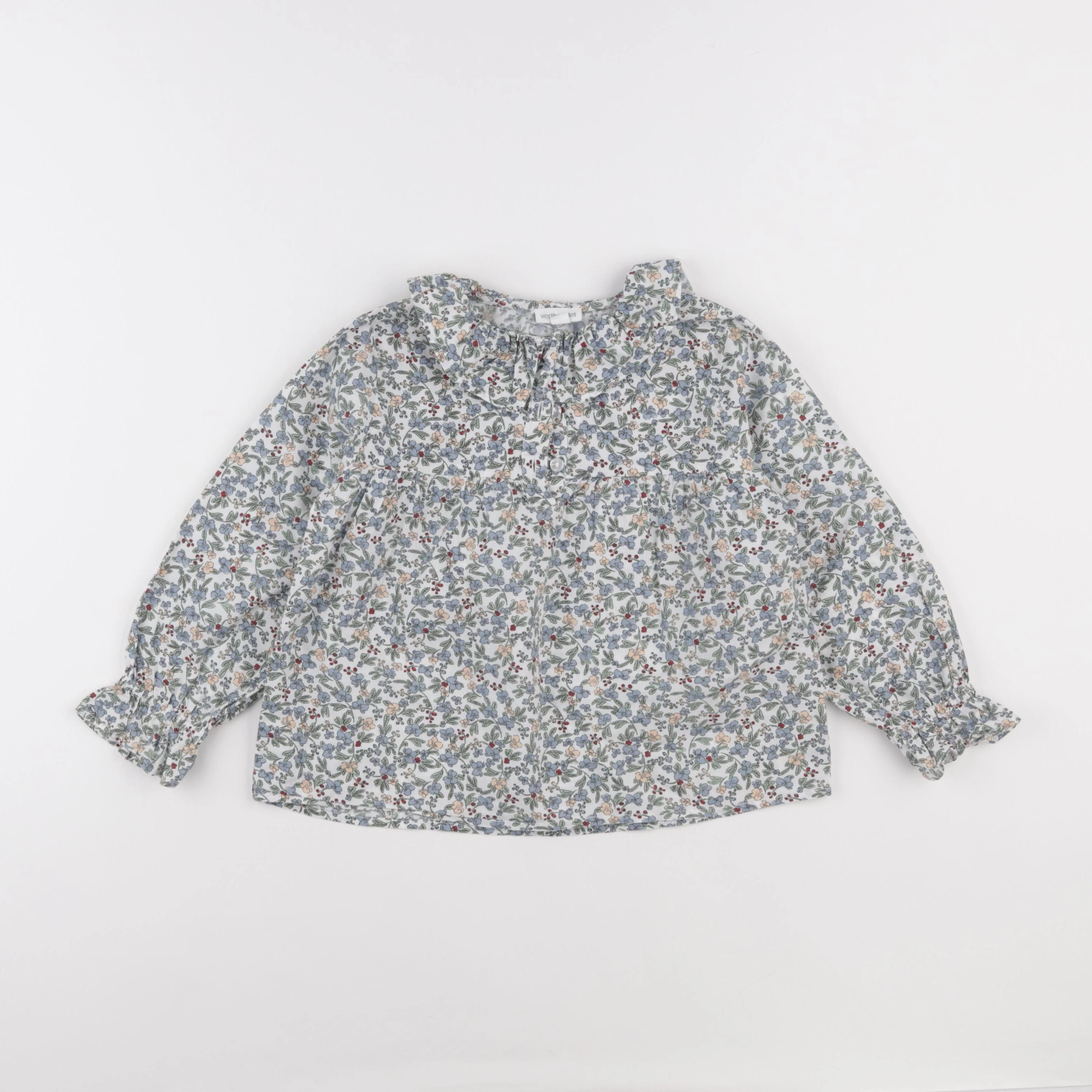 Vertbaudet - blouse bleu - 6 ans