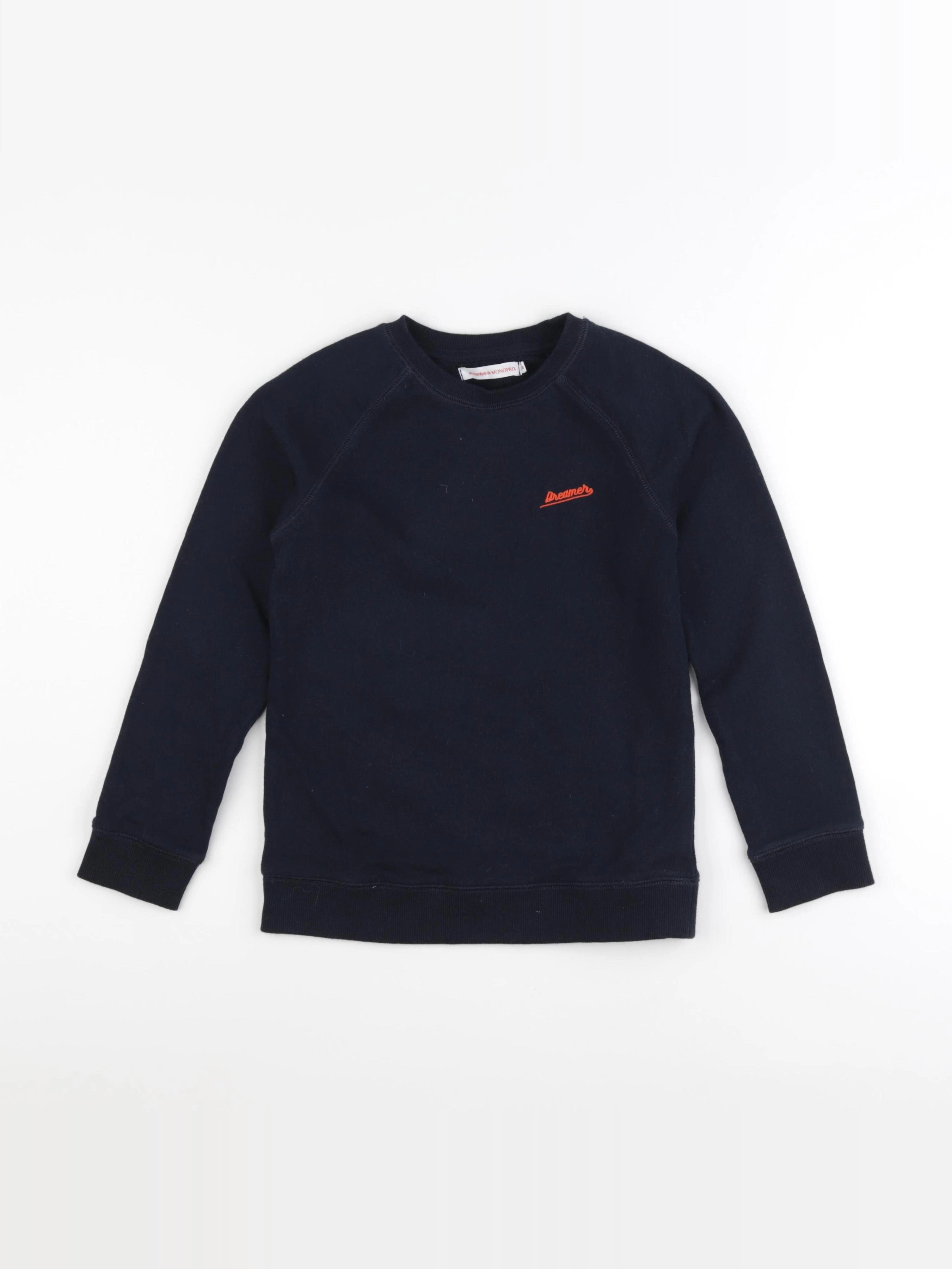 Monoprix - sweat bleu - 8 ans
