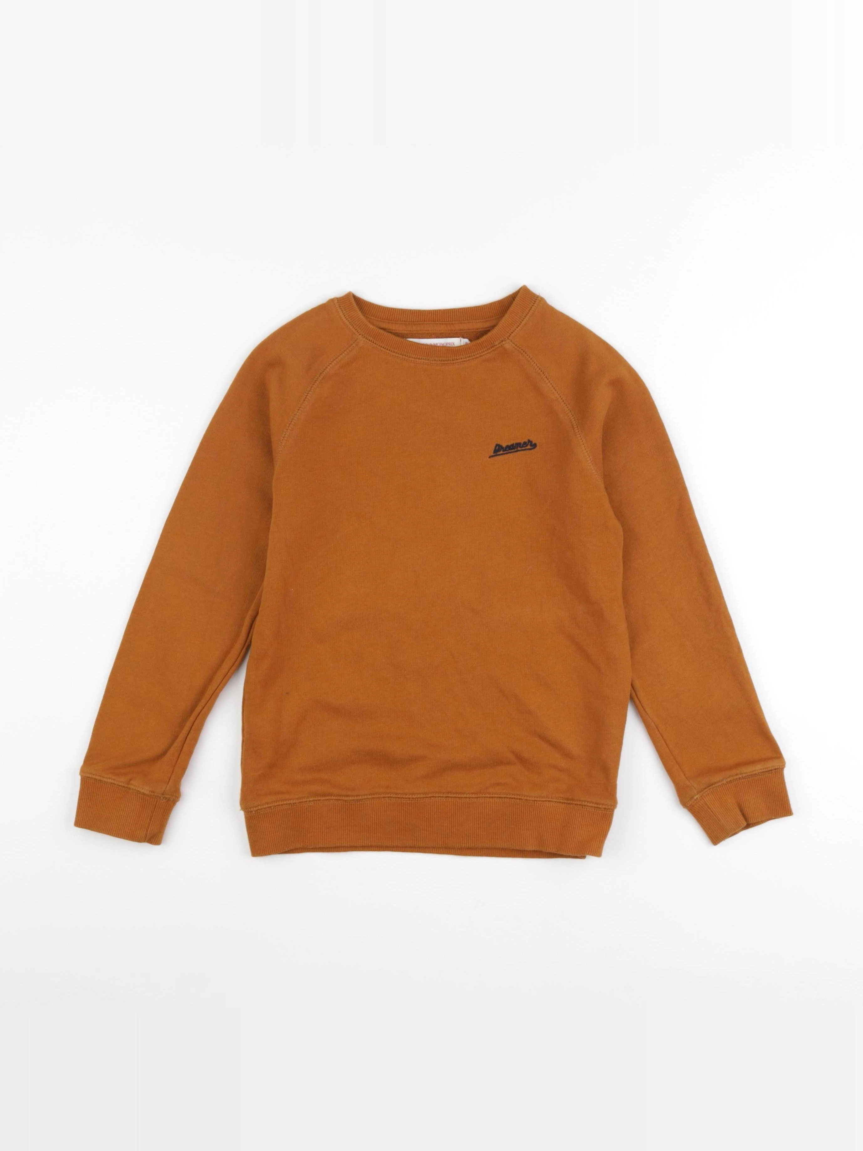 Monoprix - sweat marron - 8 ans