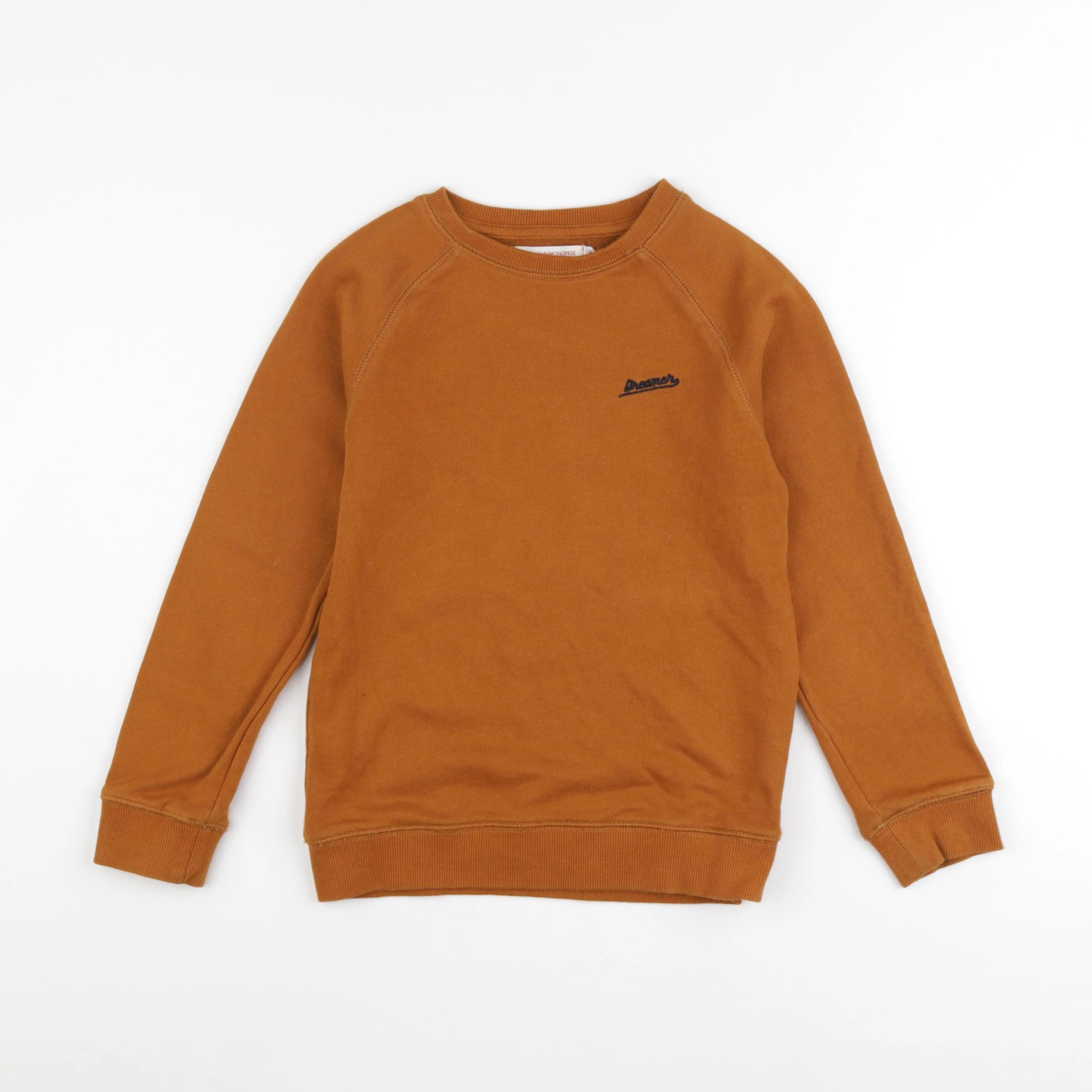 Monoprix - sweat marron - 8 ans