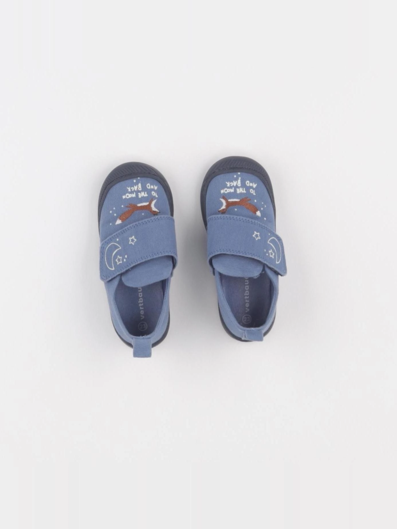 Vertbaudet - tennis à scratch/ lacets bleu - pointure 23