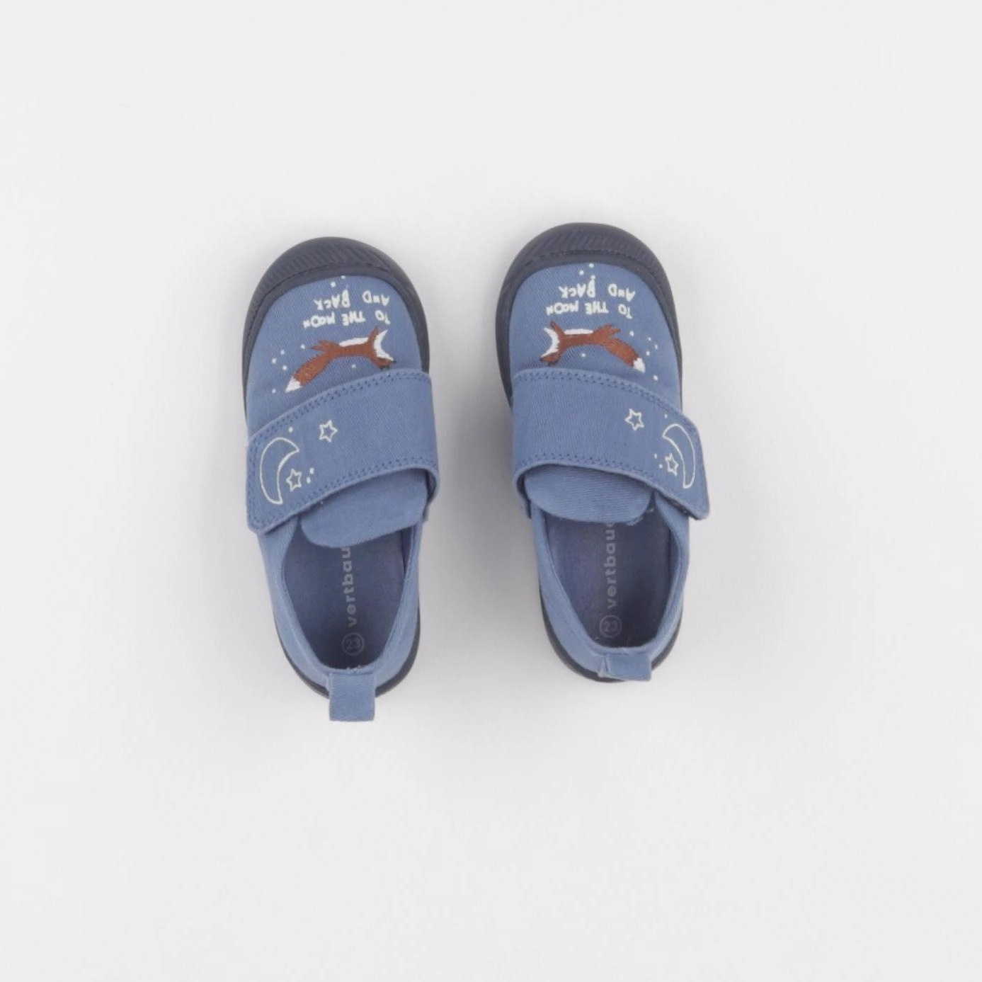 Vertbaudet - tennis à scratch/ lacets bleu - pointure 23