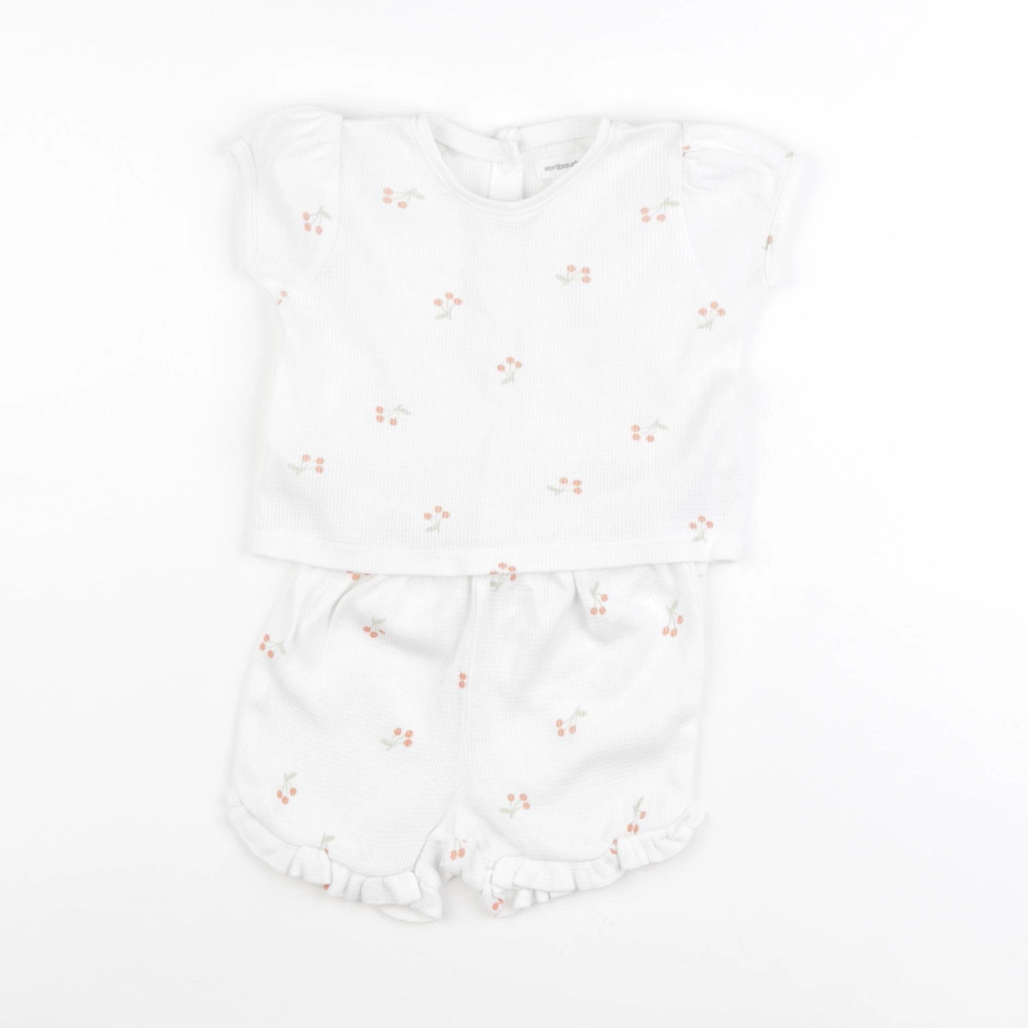 Vertbaudet - pyjama coton blanc - 3 mois