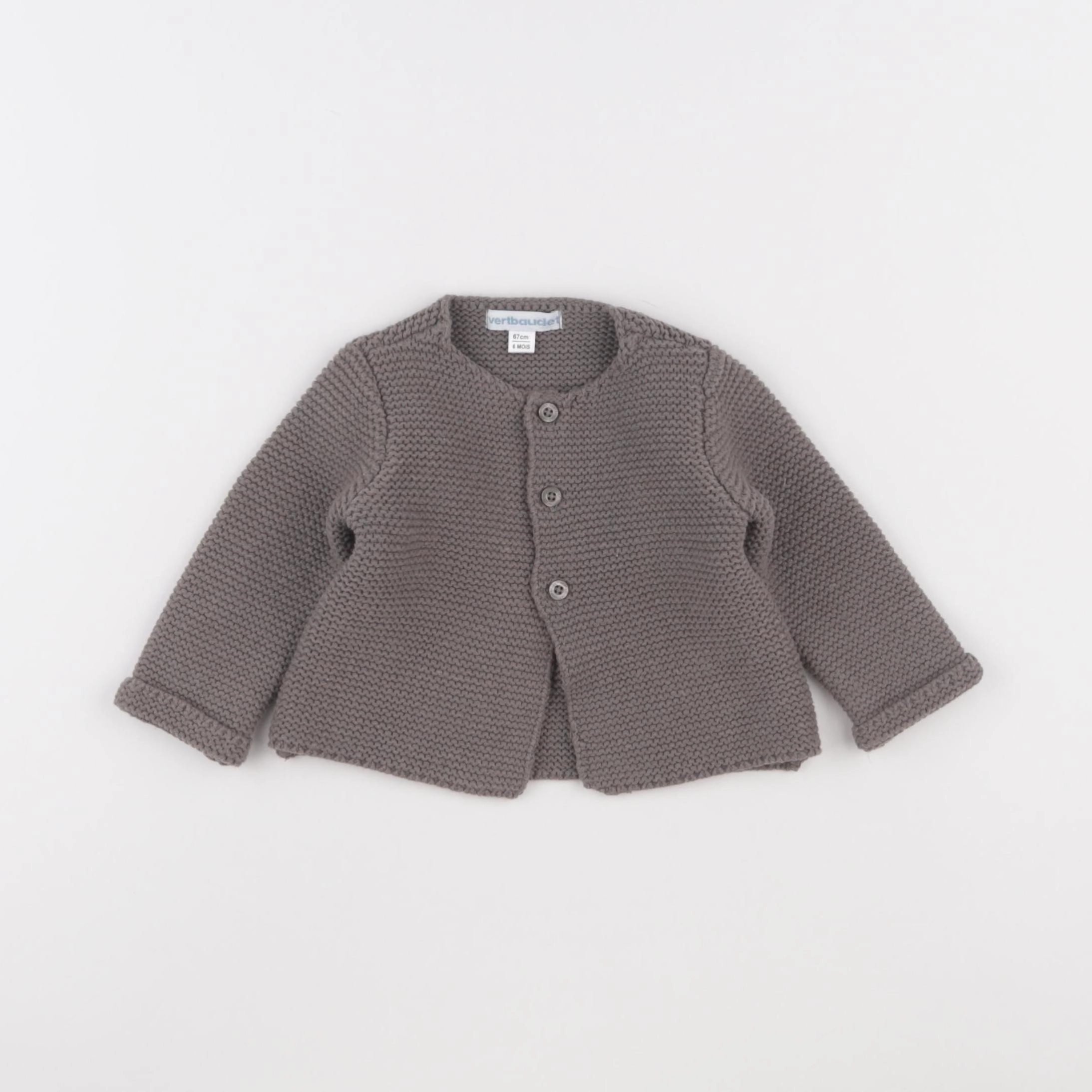 Vertbaudet - gilet gris - 6 mois